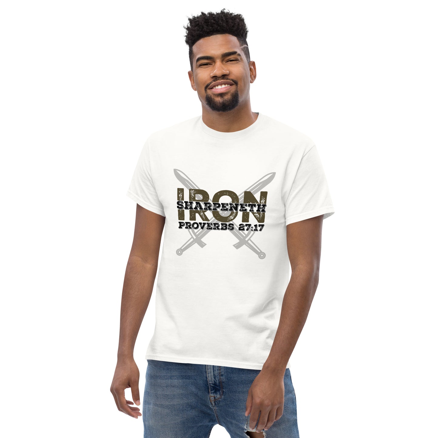 Men's classic tee - Iron Sharpeneth Iron - Prov 27:17 (KJV)