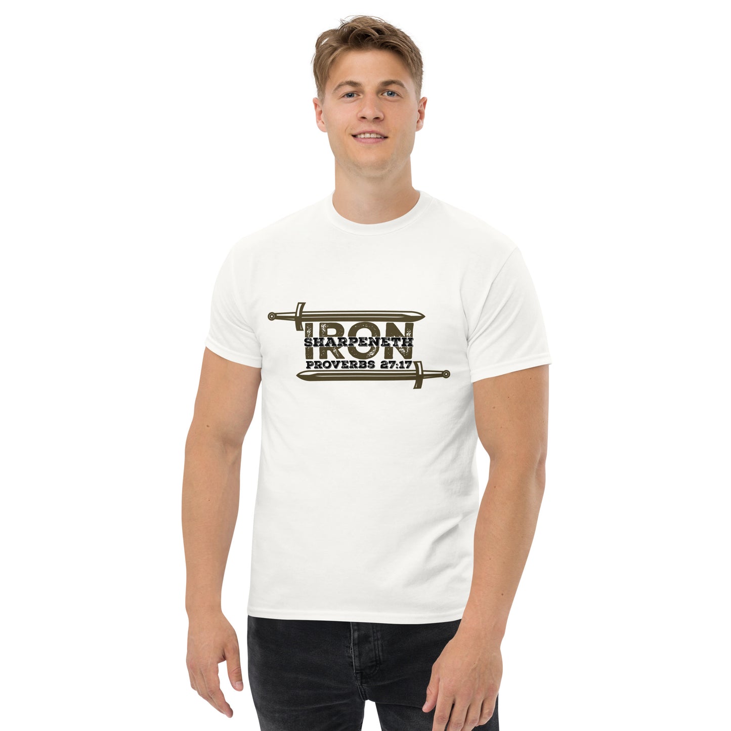 Men's classic tee - Iron Sharpeneth Iron - Prov 27:17 (KJV)