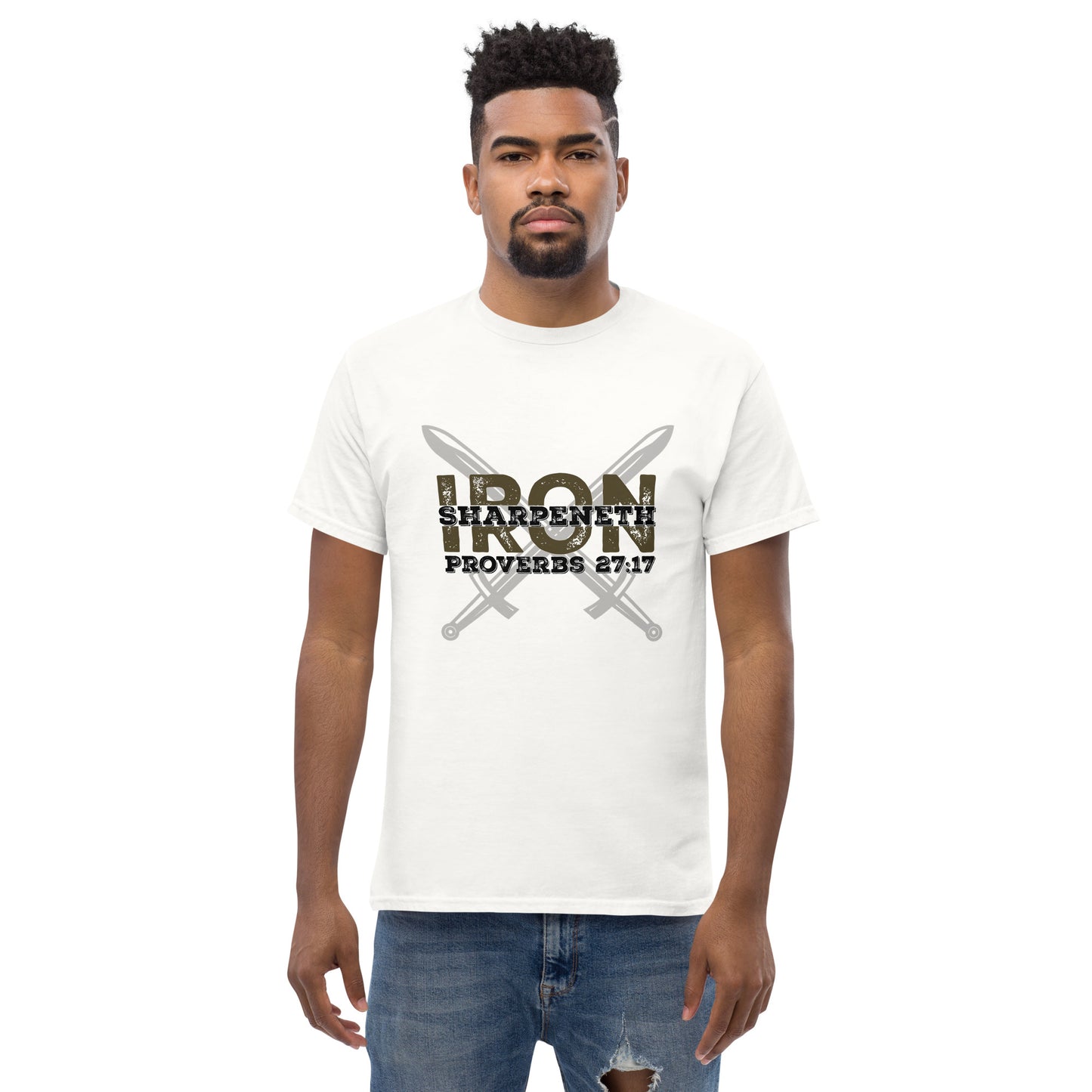 Men's classic tee - Iron Sharpeneth Iron - Prov 27:17 (KJV)