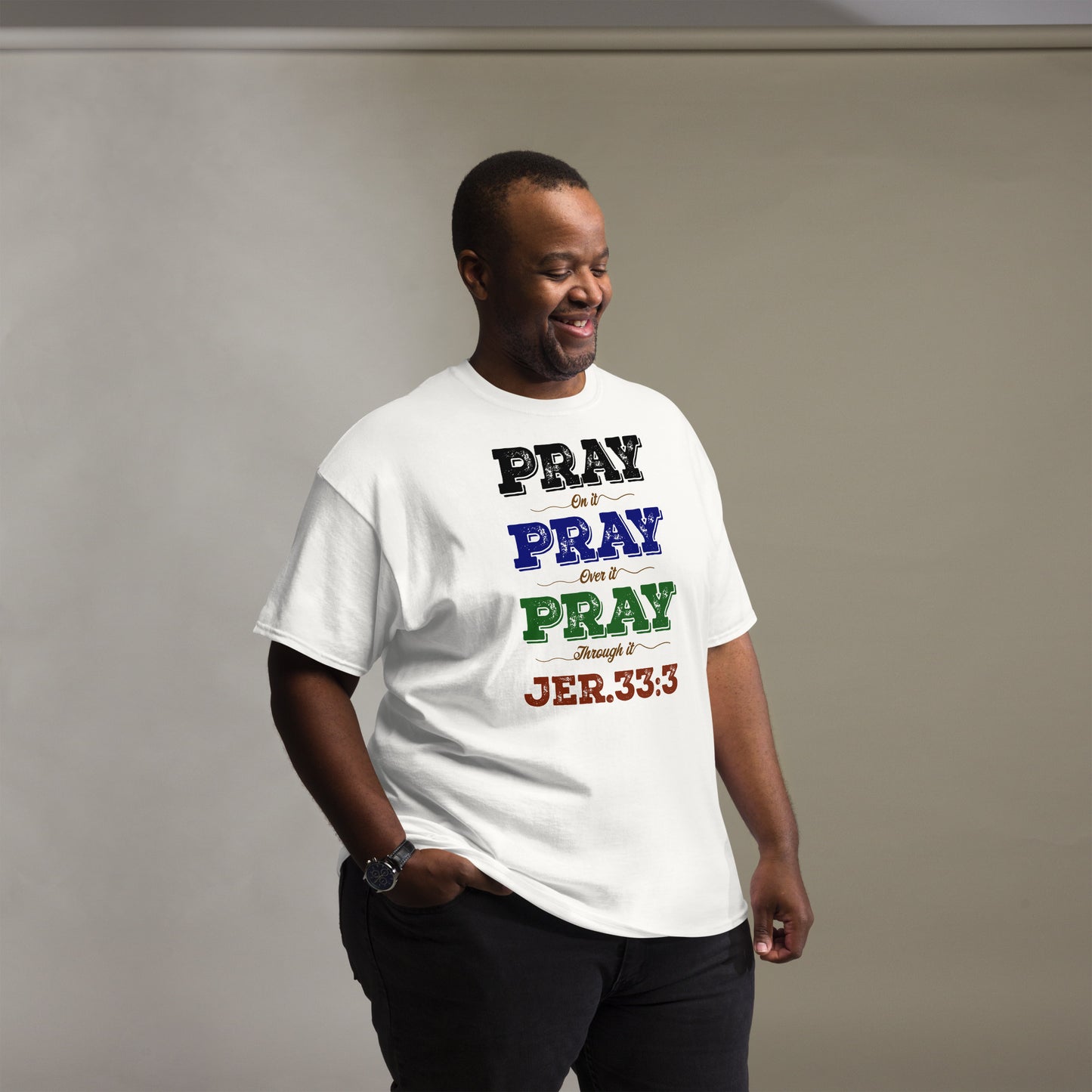 Men's classic "Prayer - Jer 33:3 (KJV)" tee