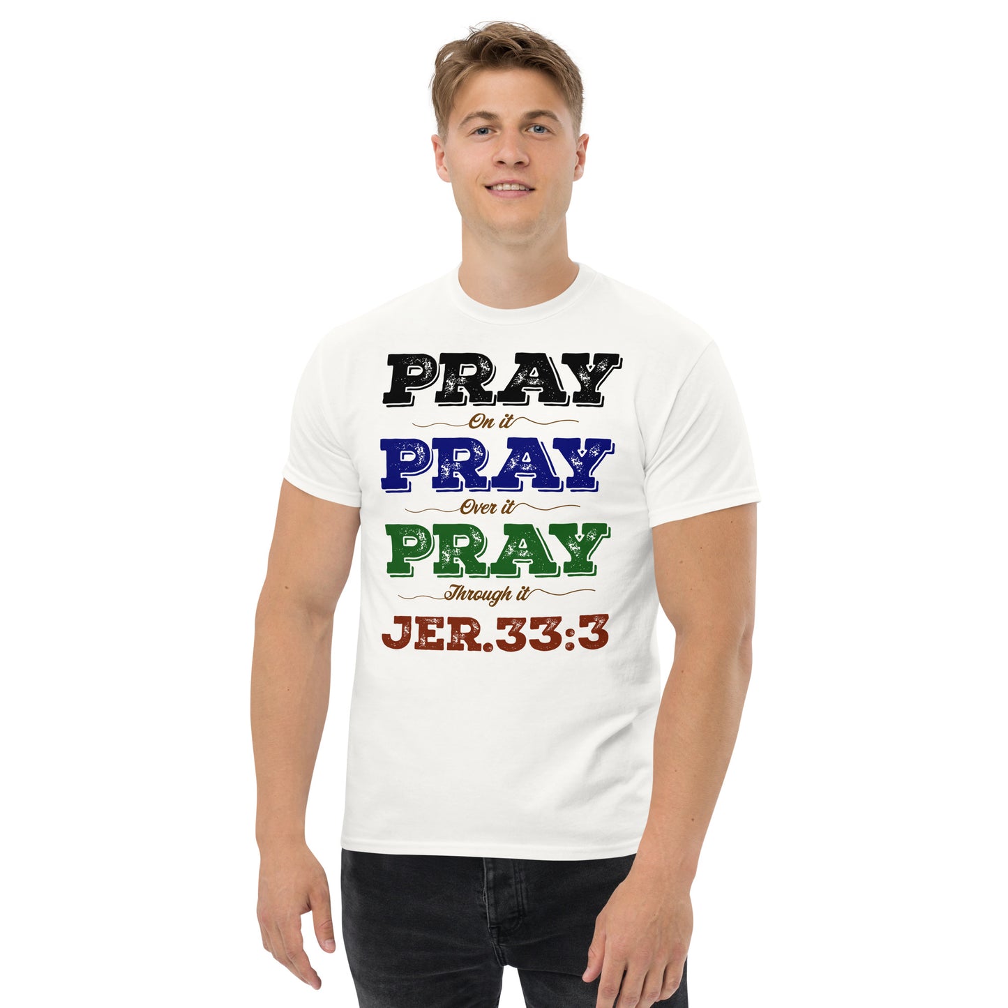 Men's classic "Prayer - Jer 33:3 (KJV)" tee