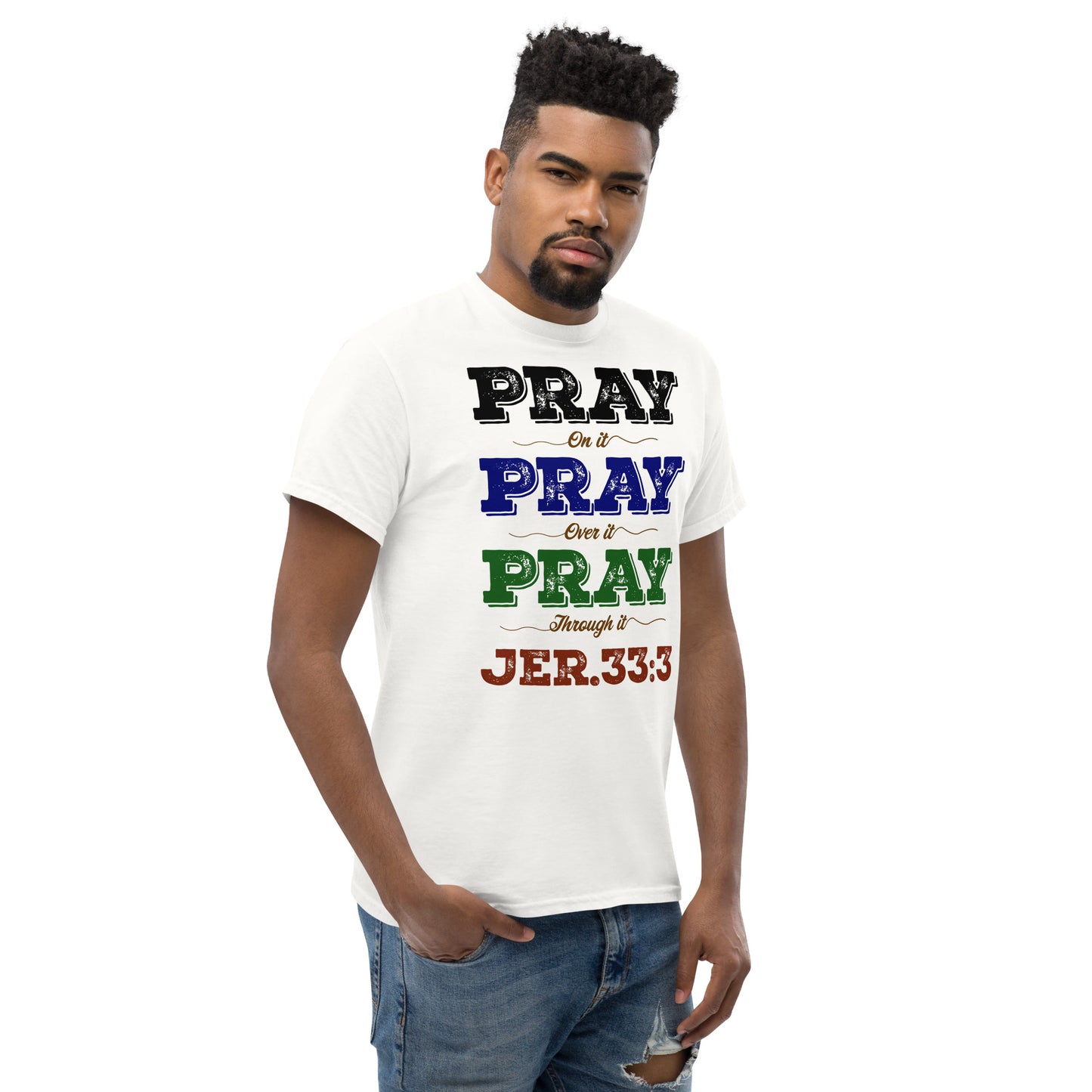 Men's classic "Prayer - Jer 33:3 (KJV)" tee