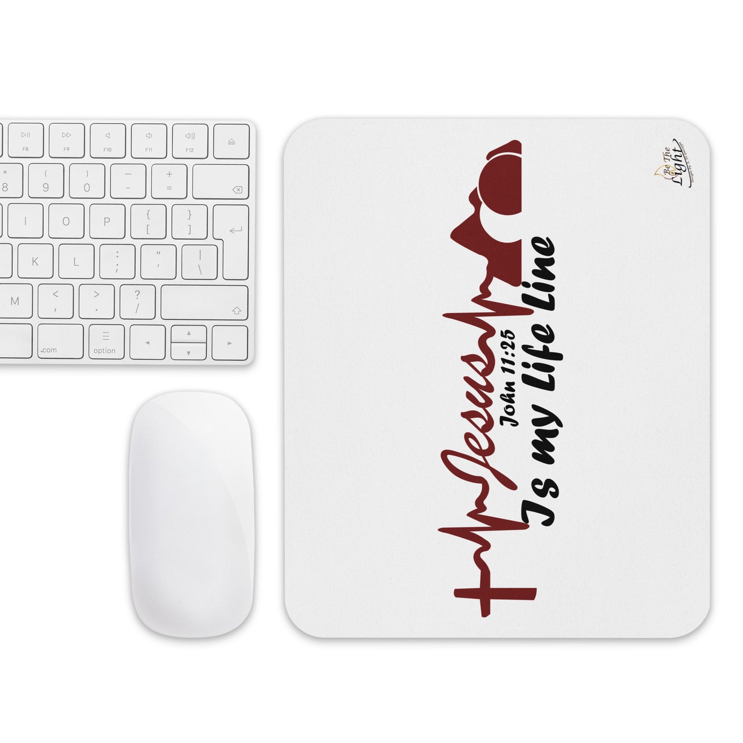 “Jesus is my life line” Mouse pad - John 11: 25 (KJV)