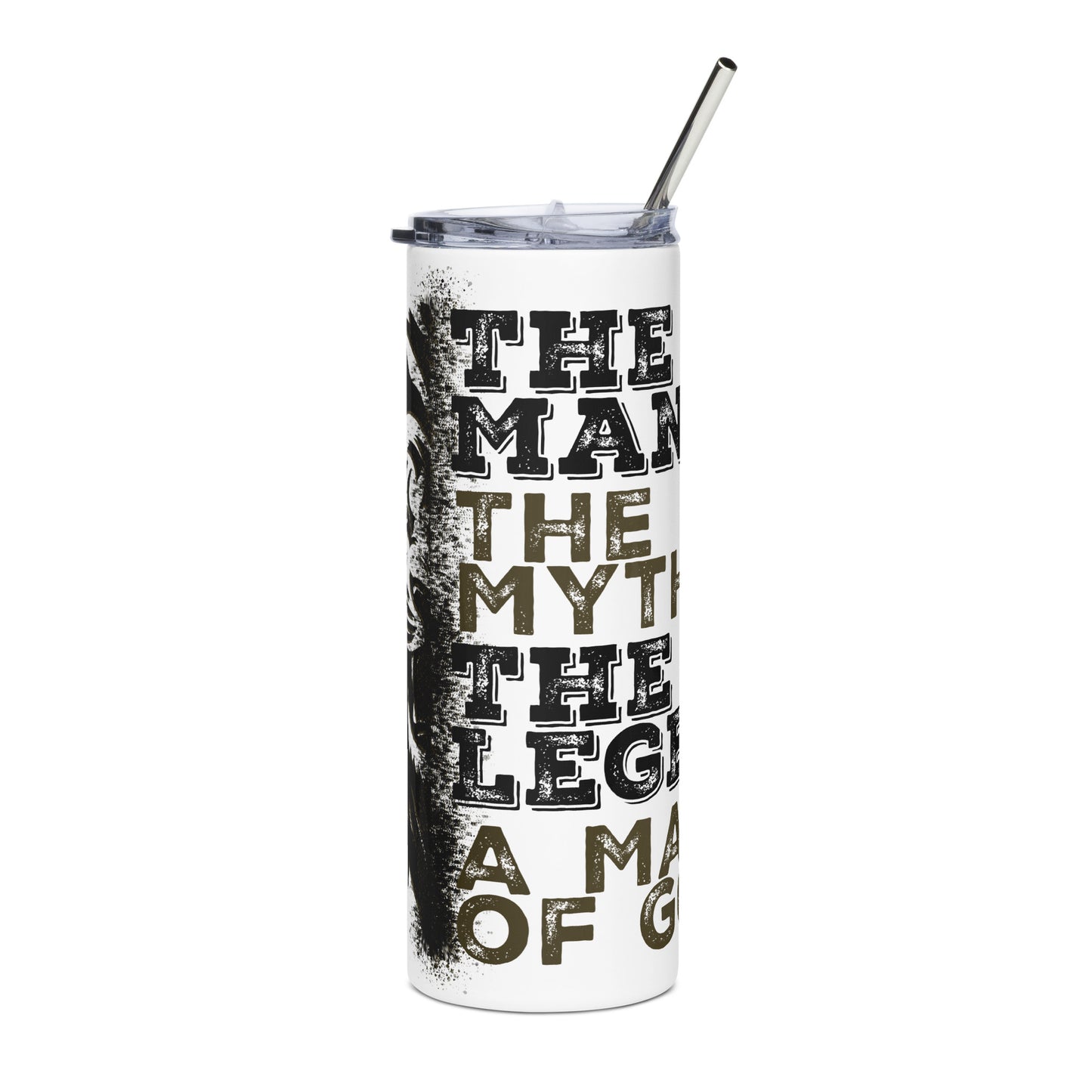 Stainless steel tumbler -  The Man, The Myth, The Legend, A Man of God