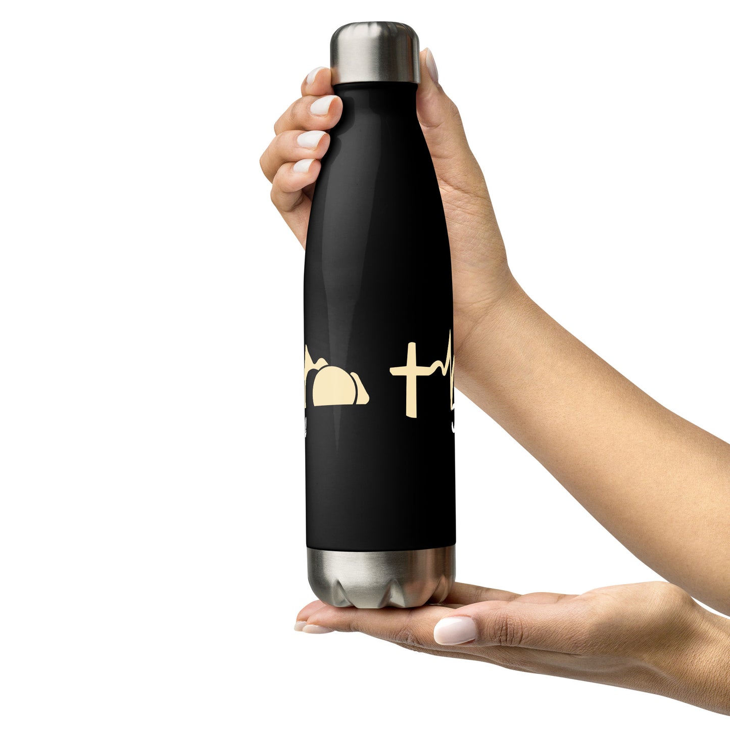 “Jesus is my life line” Stainless steel water bottle - John 11: 25 (KJV)