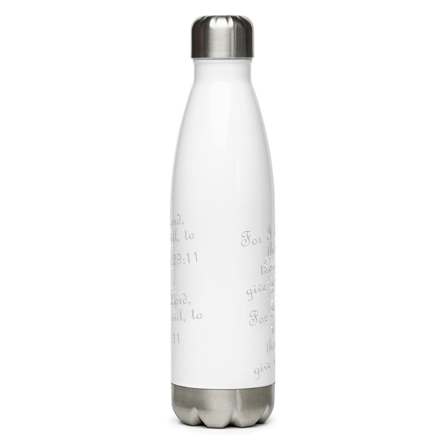 Stainless steel water bottle - God's Not Done Writing Your Story - Jer 29:11 (KJV)