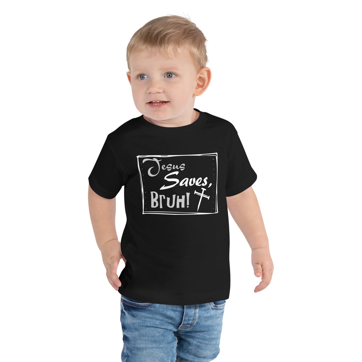 Boy’s Toddler Short Sleeve Tee - Jesus Saves, Bruh