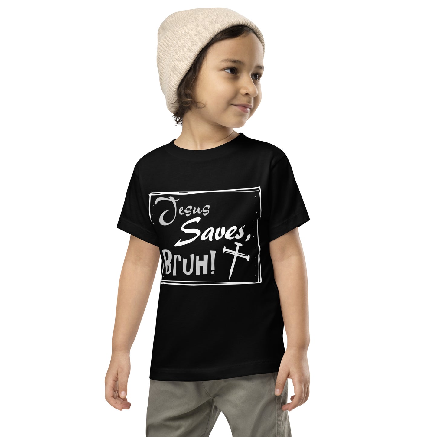 Boy’s Toddler Short Sleeve Tee - Jesus Saves, Bruh