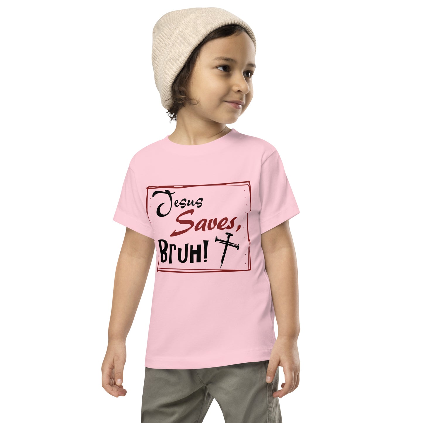 Boy’s Toddler Short Sleeve Tee - Jesus Saves, Bruh