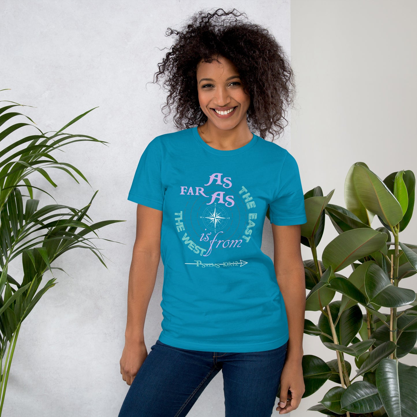 As Far As the East is From the West Women's t-shirt - Psalms 103:12 (KJV)