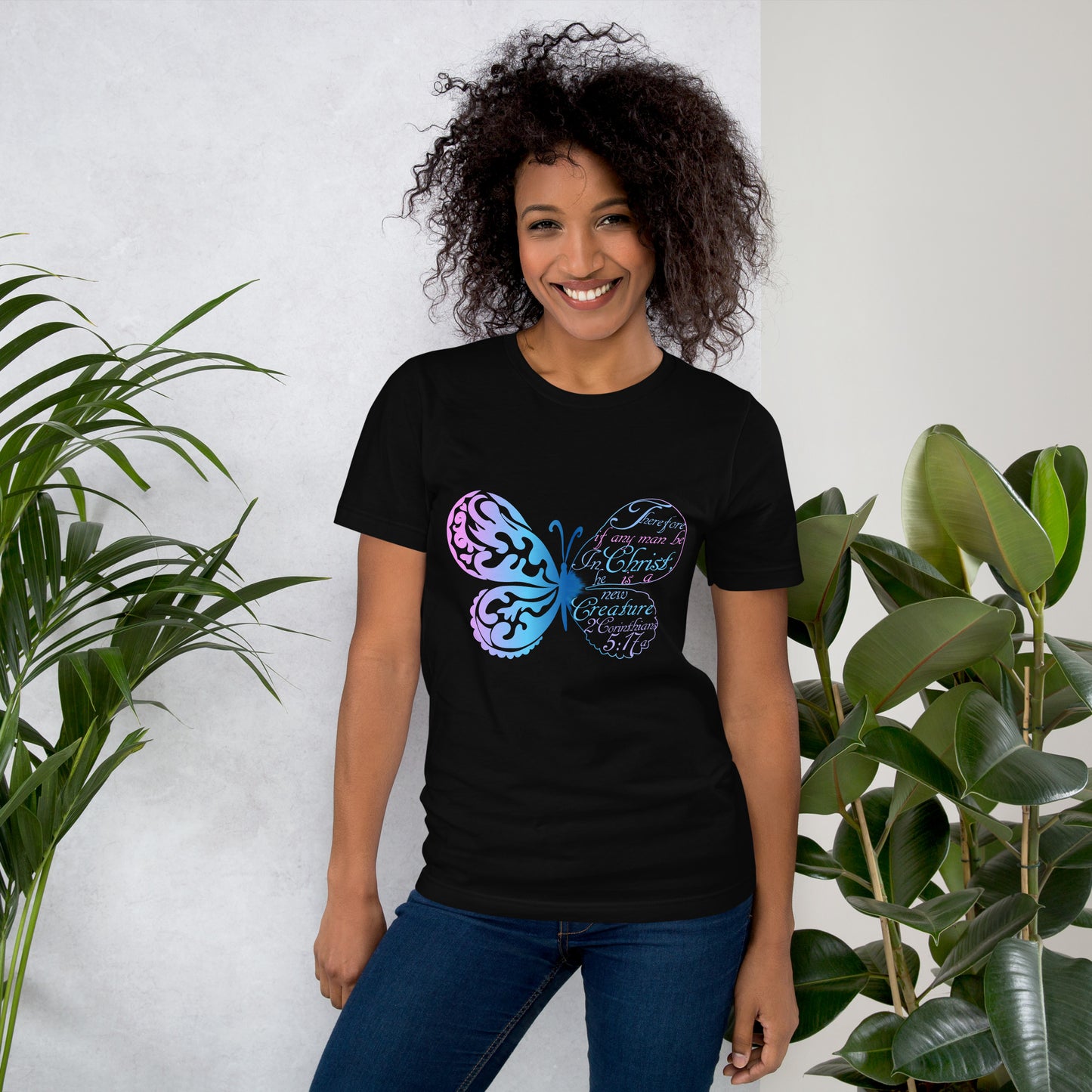 Women’s “New Creature in Christ” 2 Cor 5:17a T-Shirt - (KJV)