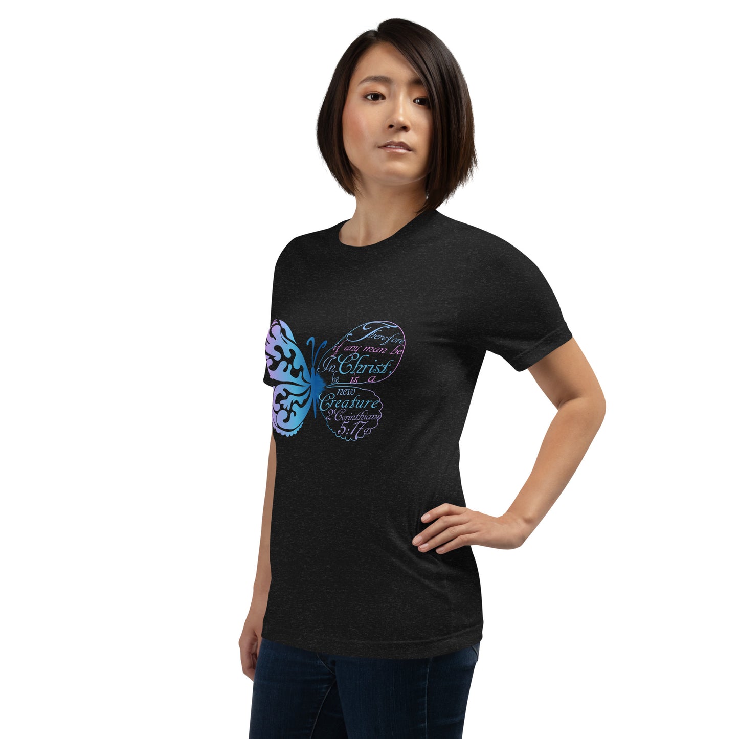 Women’s “New Creature in Christ” 2 Cor 5:17a T-Shirt - (KJV)