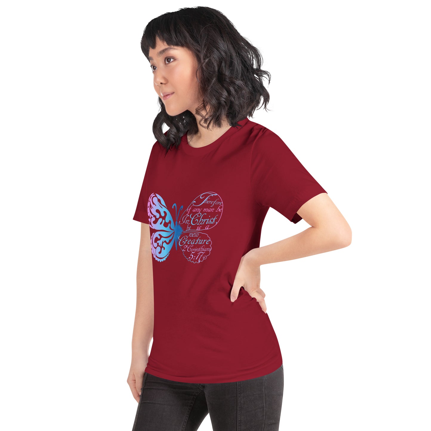 Women’s “New Creature in Christ” 2 Cor 5:17a T-Shirt - (KJV)