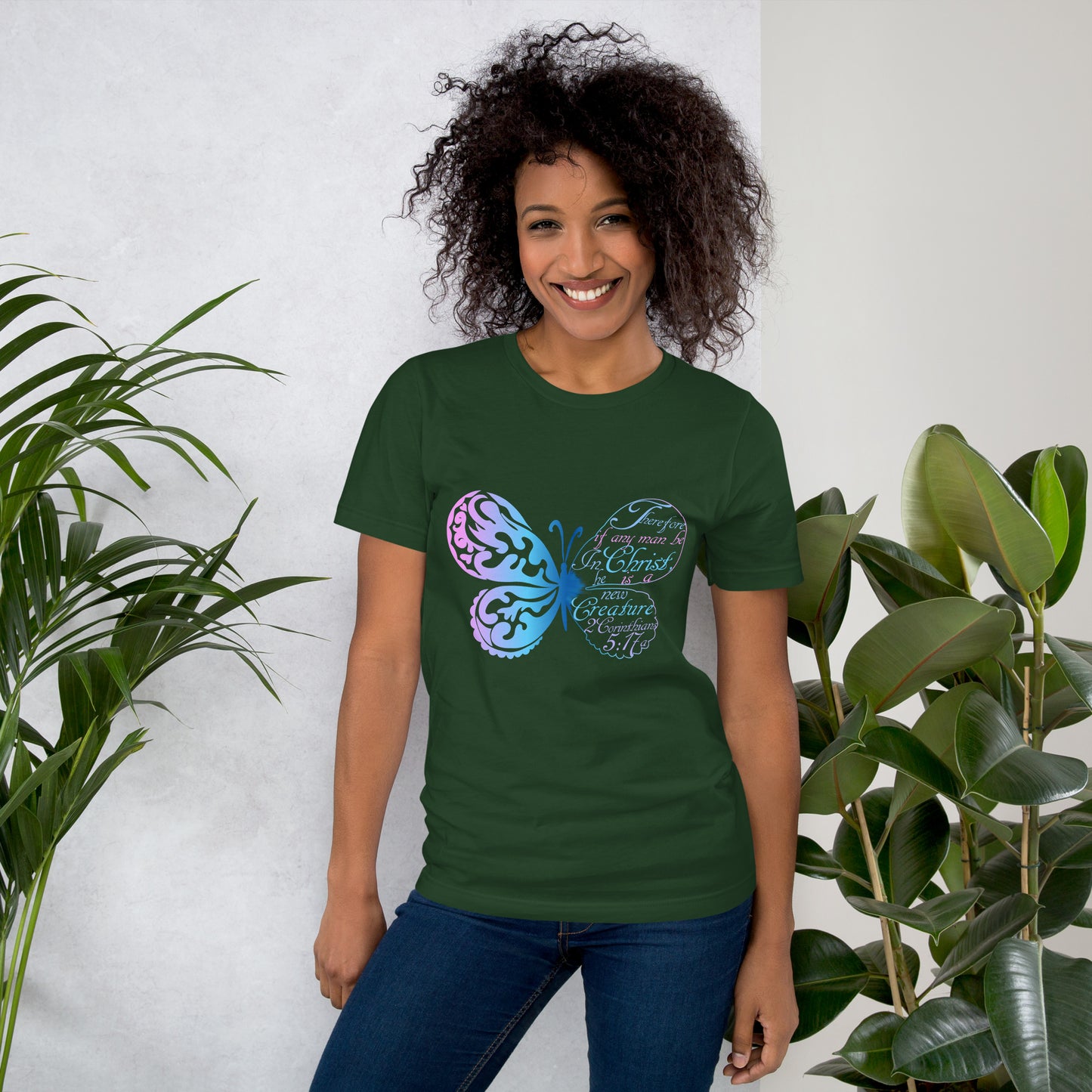 Women’s “New Creature in Christ” 2 Cor 5:17a T-Shirt - (KJV)