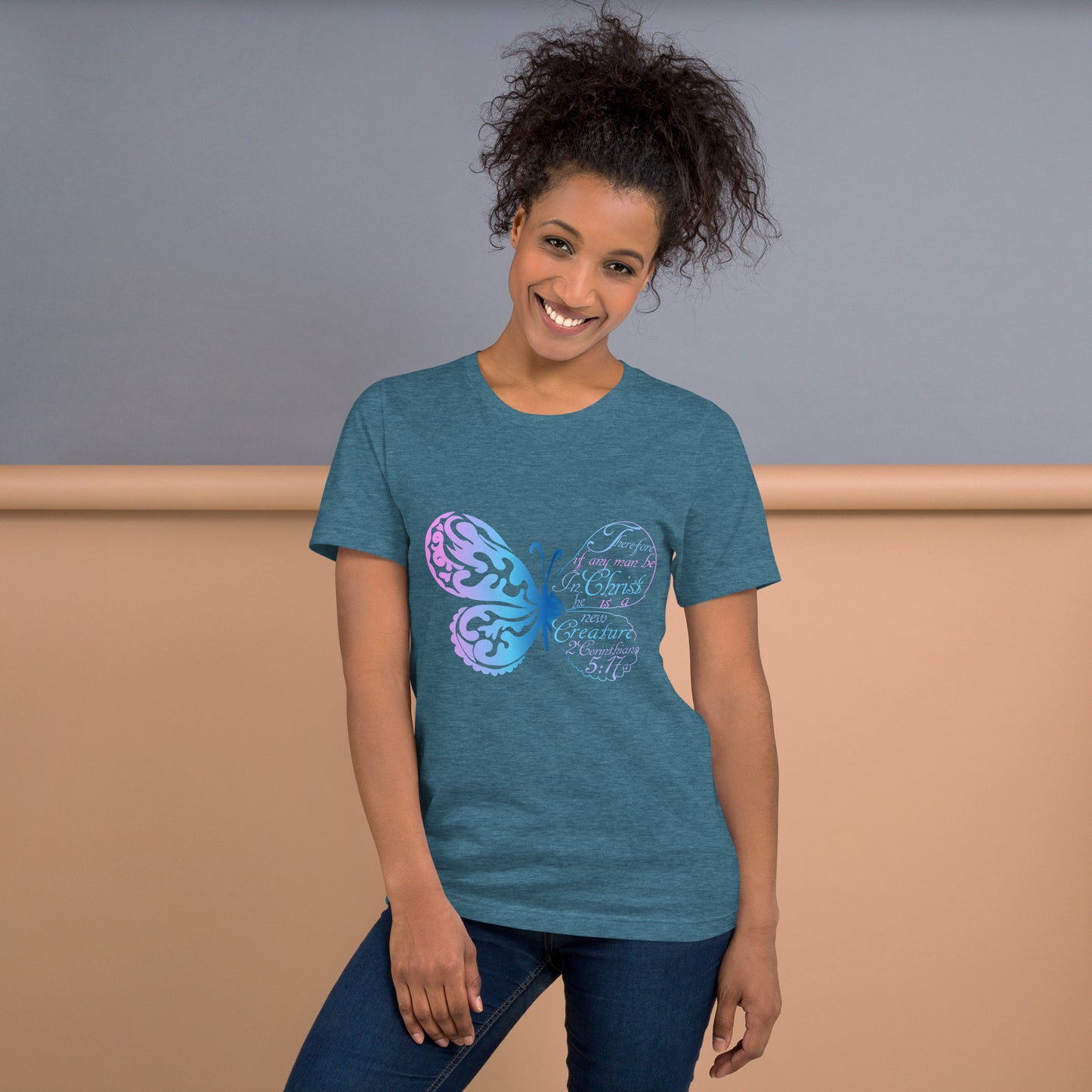 Women’s “New Creature in Christ” 2 Cor 5:17a T-Shirt - (KJV)