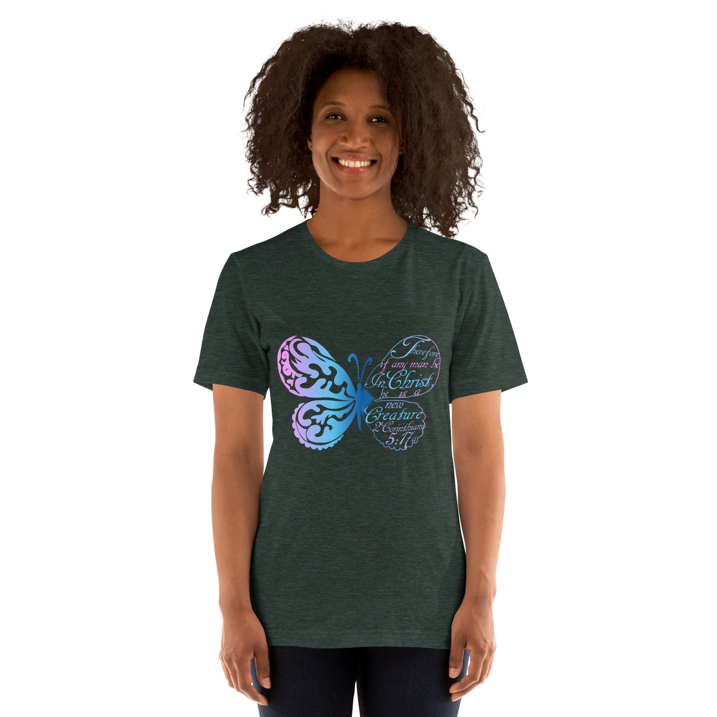 Women’s “New Creature in Christ” 2 Cor 5:17a T-Shirt - (KJV)