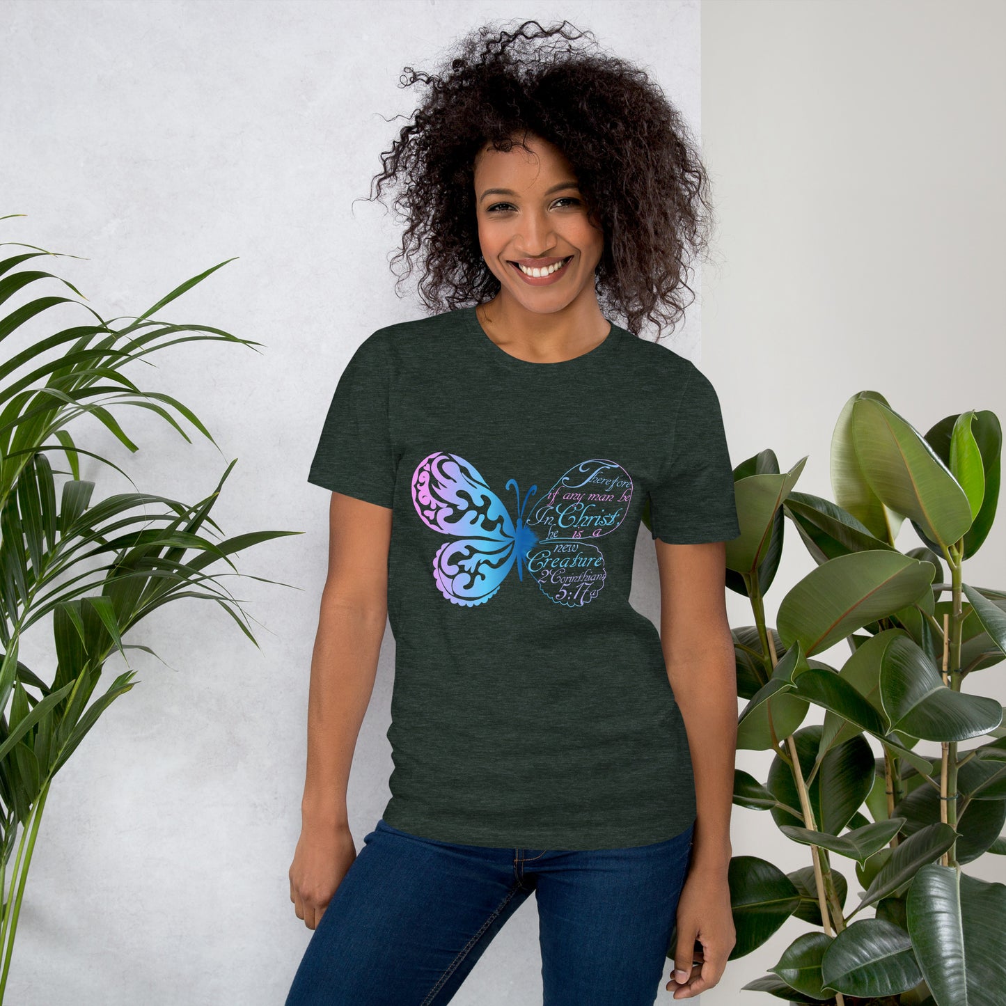 Women’s “New Creature in Christ” 2 Cor 5:17a T-Shirt - (KJV)