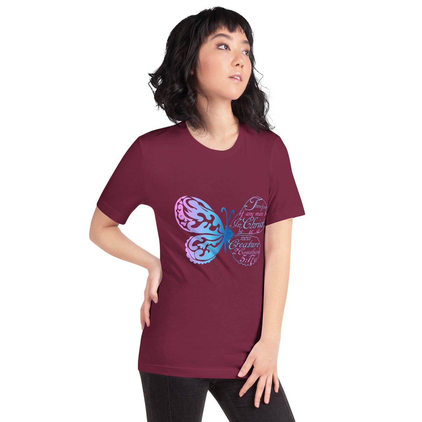 Women’s “New Creature in Christ” 2 Cor 5:17a T-Shirt - (KJV)