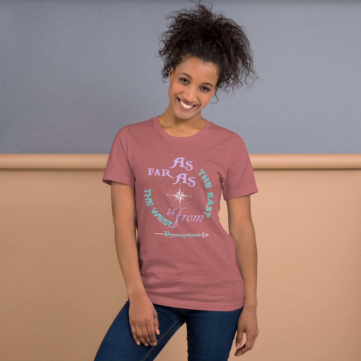 As Far As the East is From the West Women's t-shirt - Psalms 103:12 (KJV)