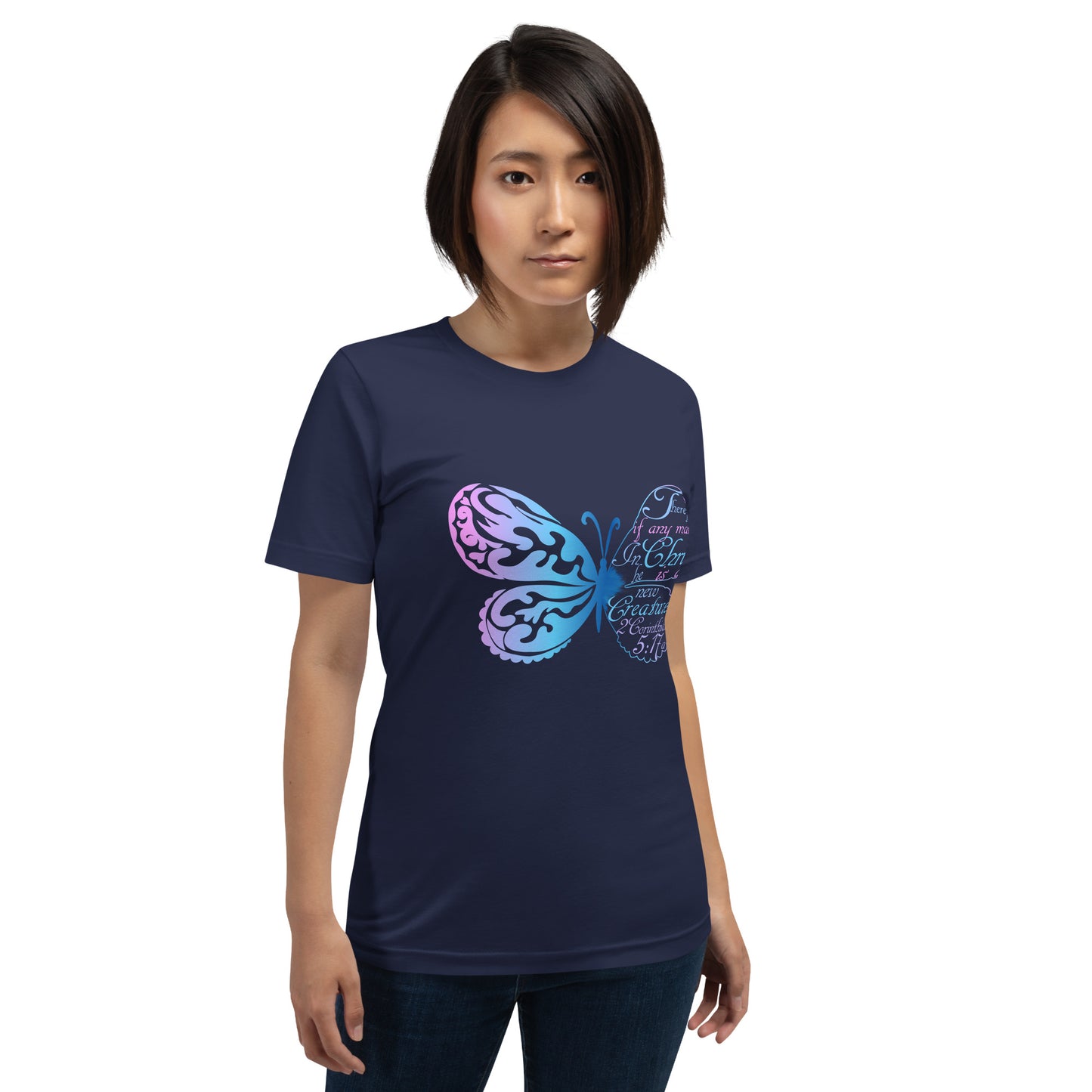 Women’s “New Creature in Christ” 2 Cor 5:17a T-Shirt - (KJV)