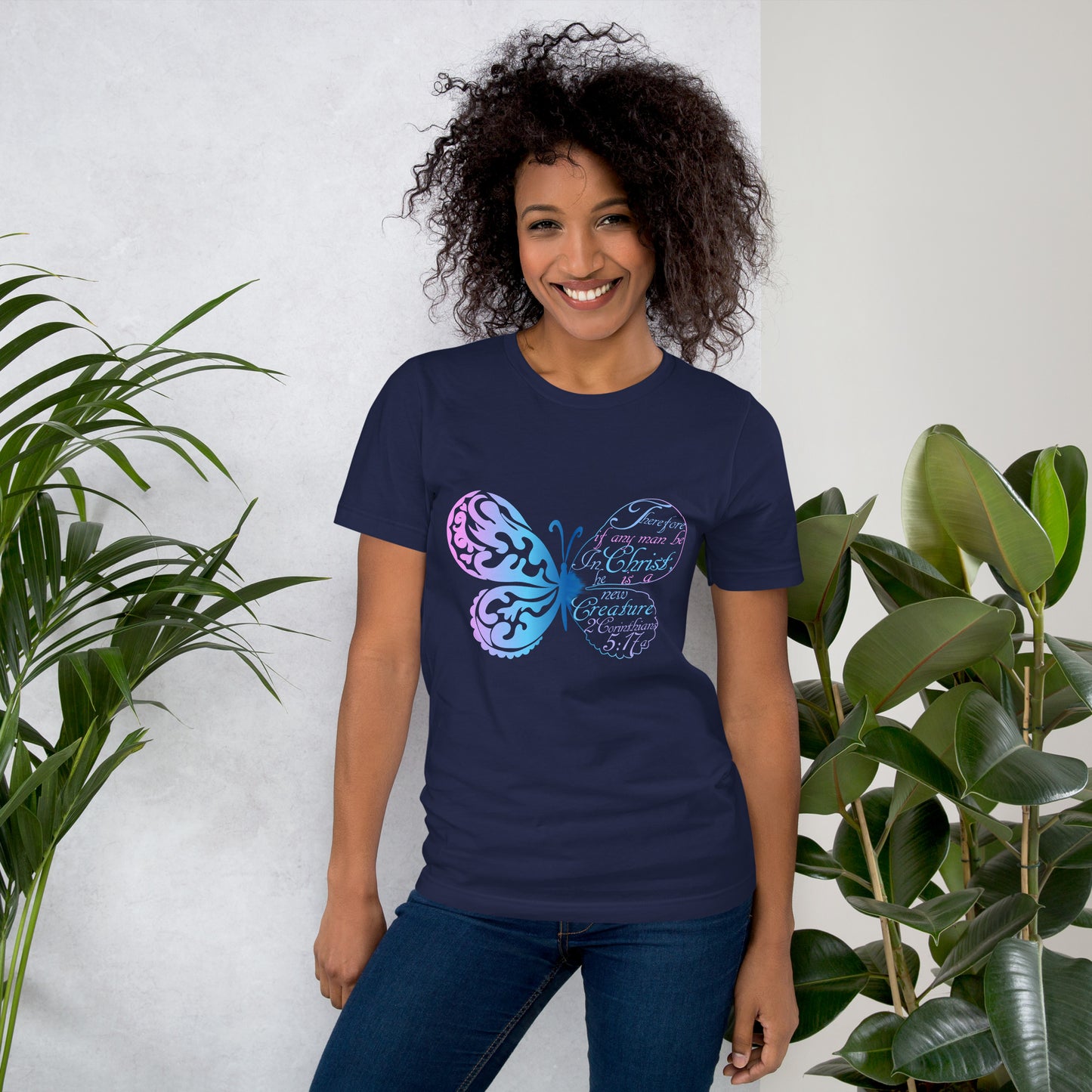 Women’s “New Creature in Christ” 2 Cor 5:17a T-Shirt - (KJV)