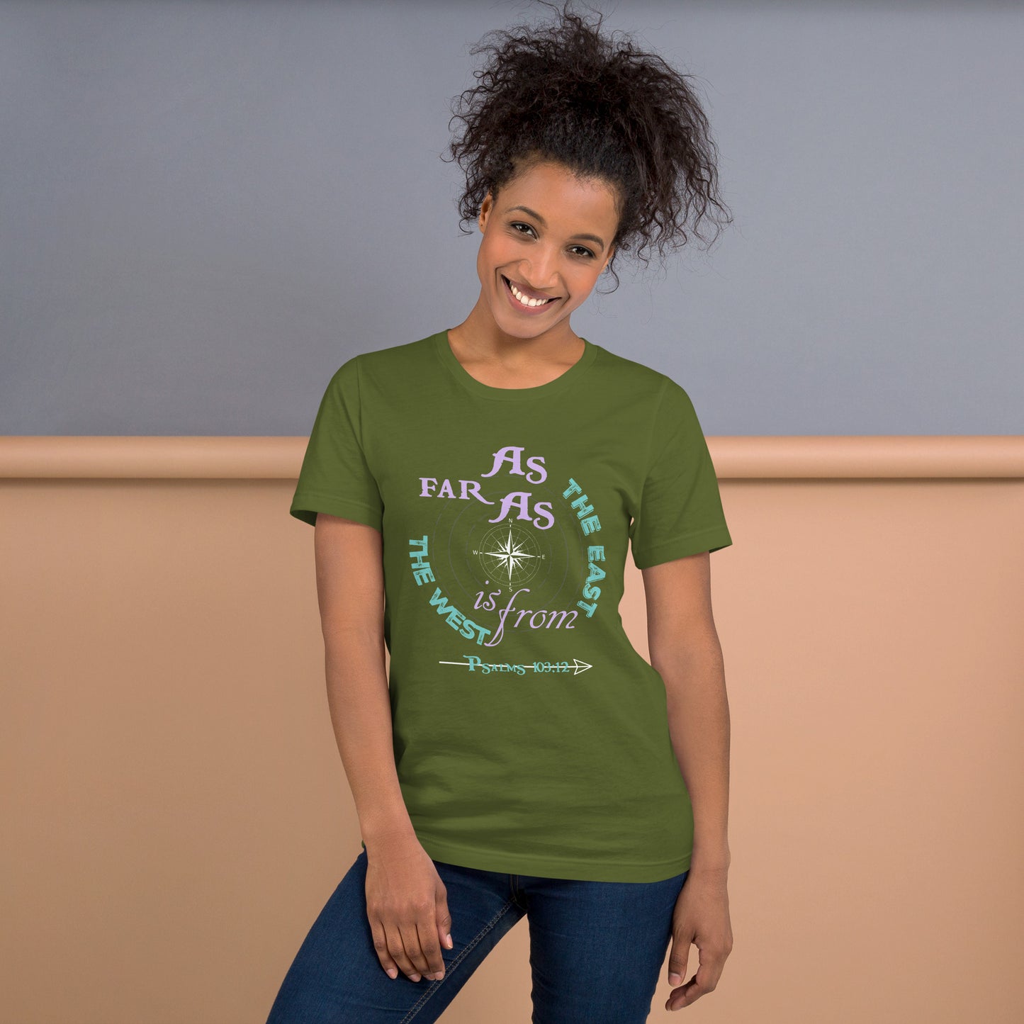 As Far As the East is From the West Women's t-shirt - Psalms 103:12 (KJV)