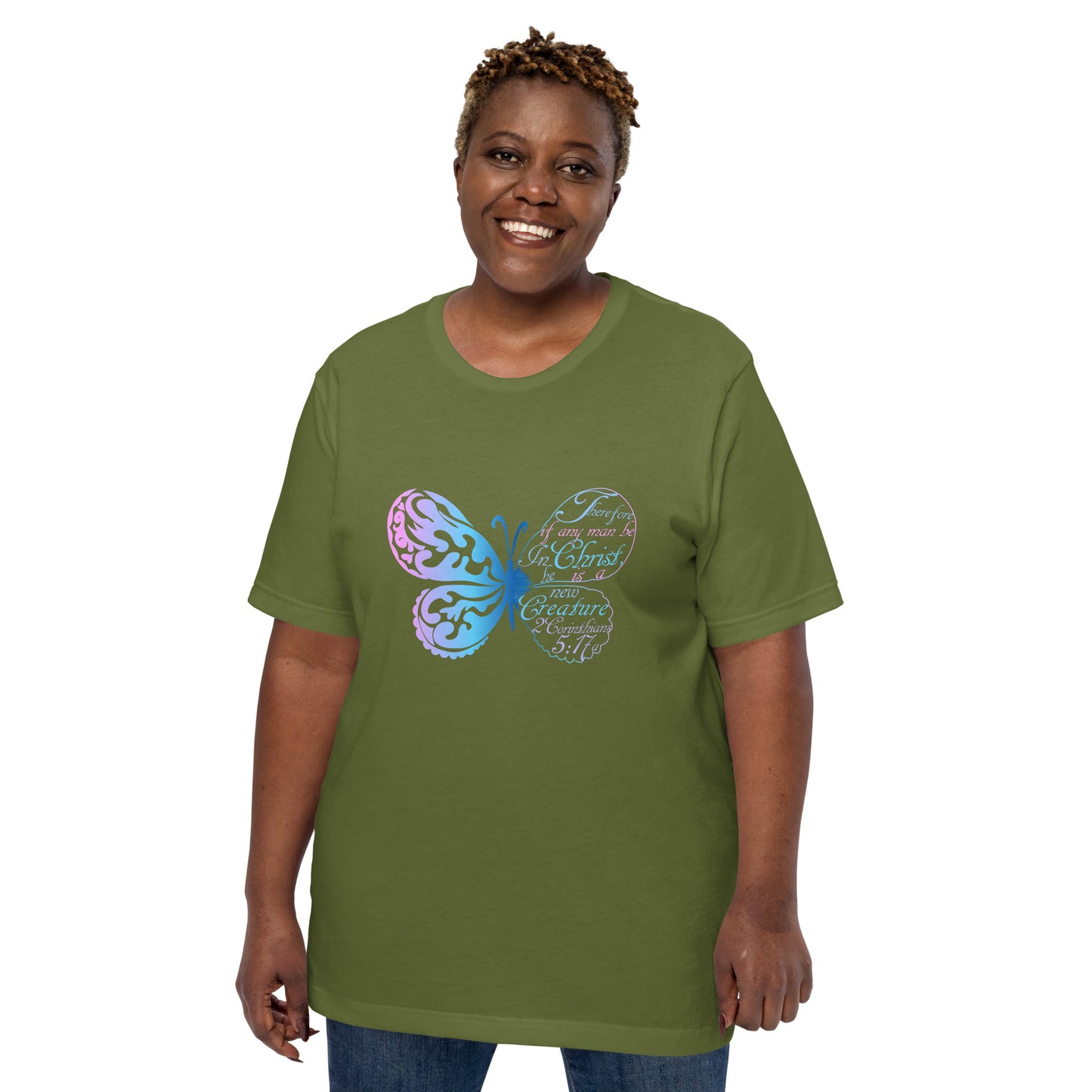 Women’s “New Creature in Christ” 2 Cor 5:17a T-Shirt - (KJV)