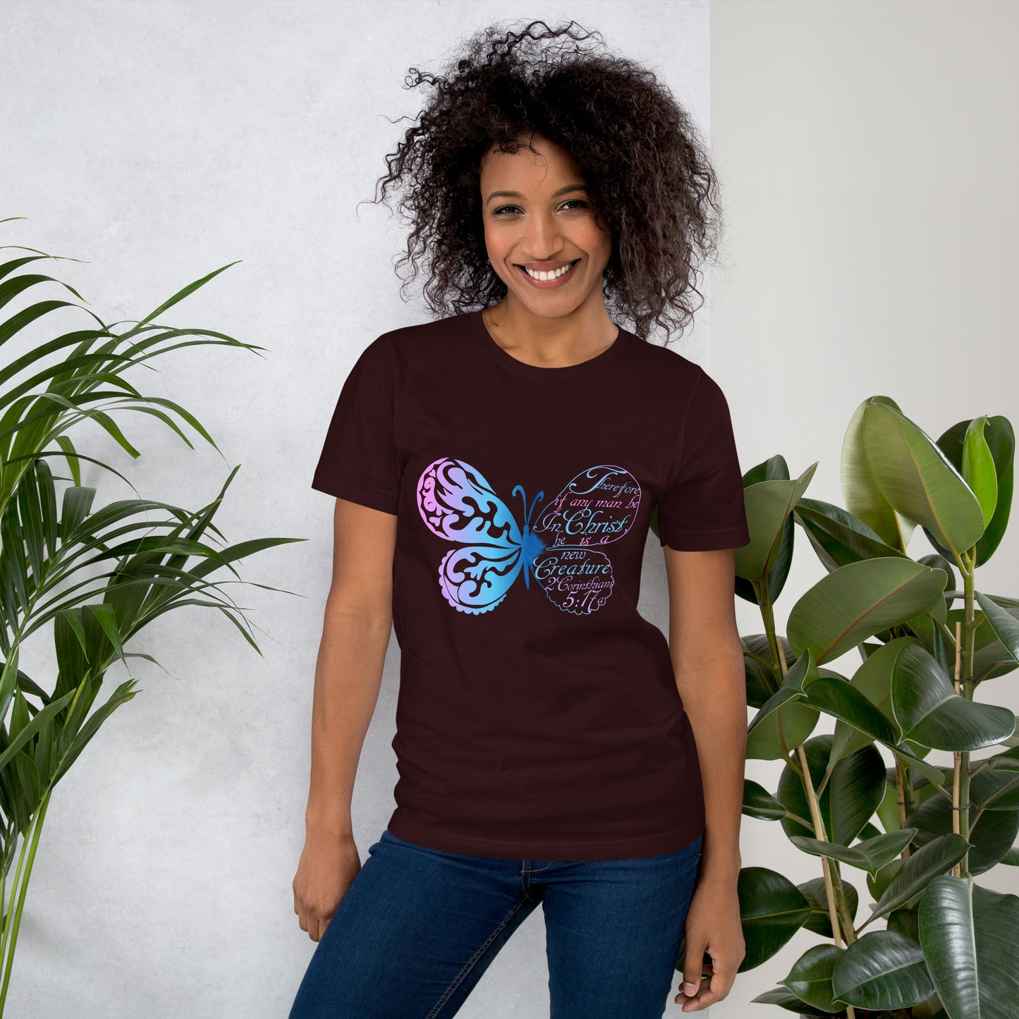 Women’s “New Creature in Christ” 2 Cor 5:17a T-Shirt - (KJV)