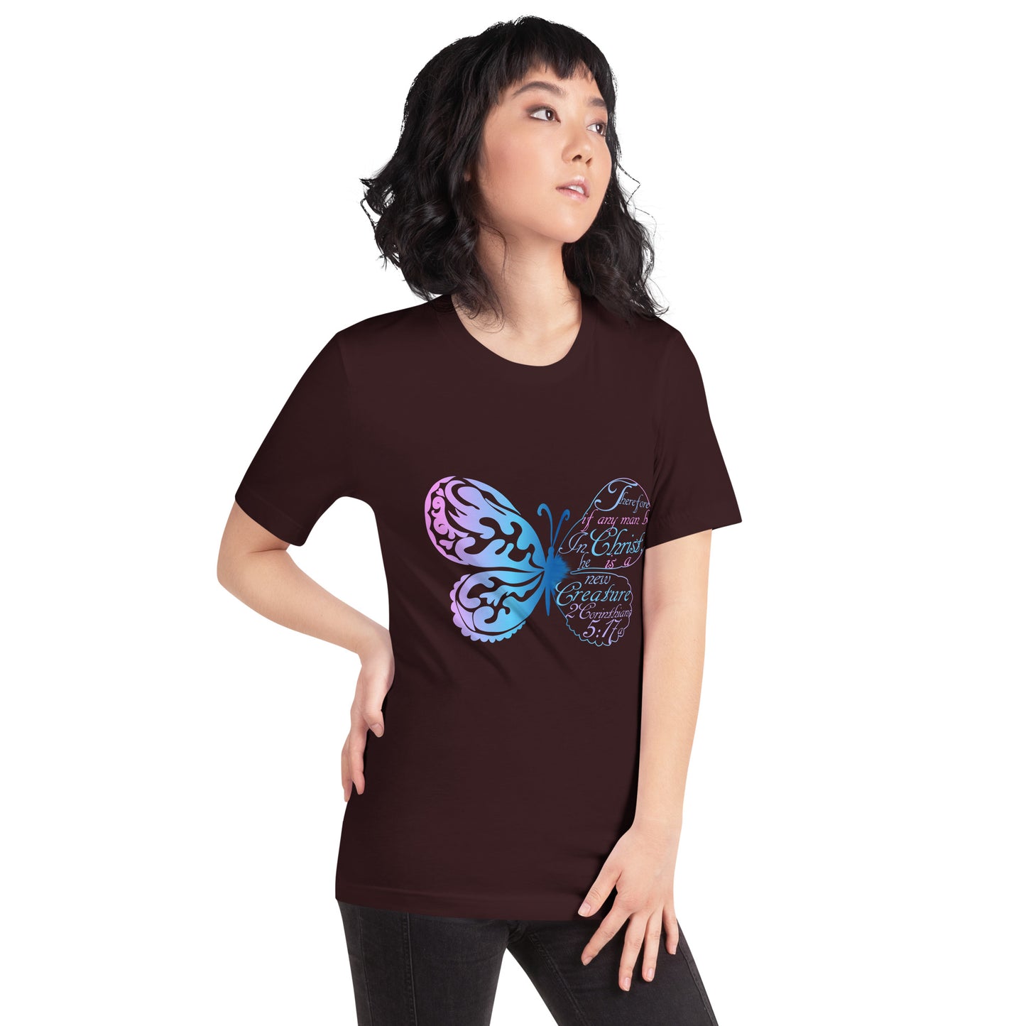 Women’s “New Creature in Christ” 2 Cor 5:17a T-Shirt - (KJV)