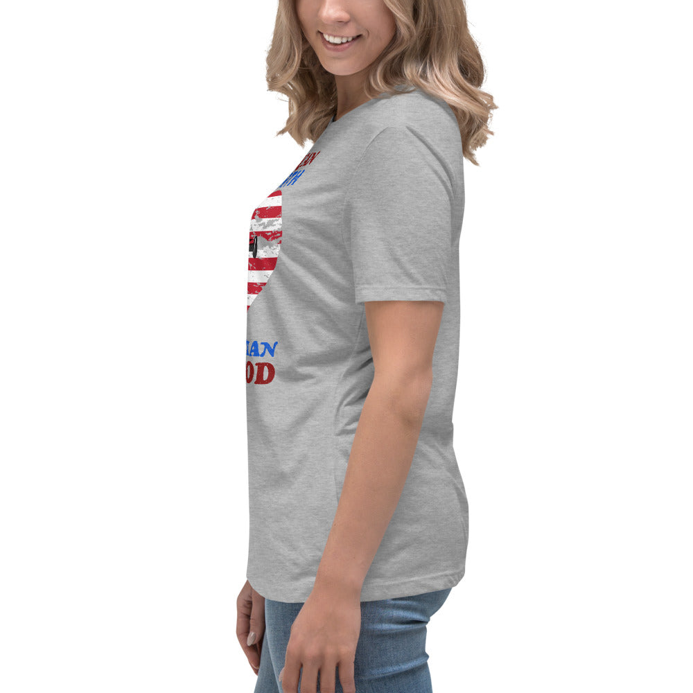 “American by Birth, Christian by the Grace of God” Women's Relaxed T-Shirt