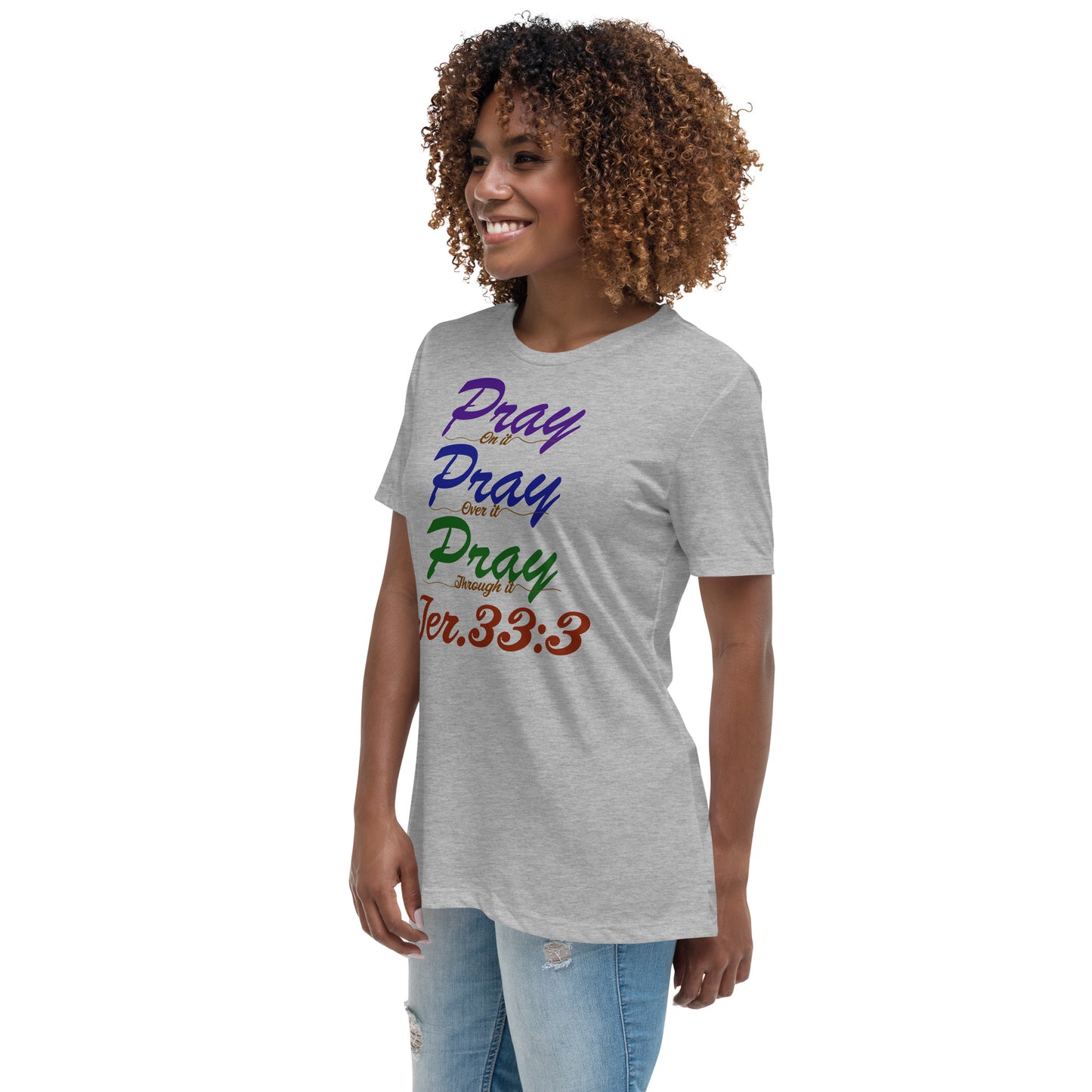 Women's Relaxed "Prayer - Jer 33:3 (KJV)" T-Shirt