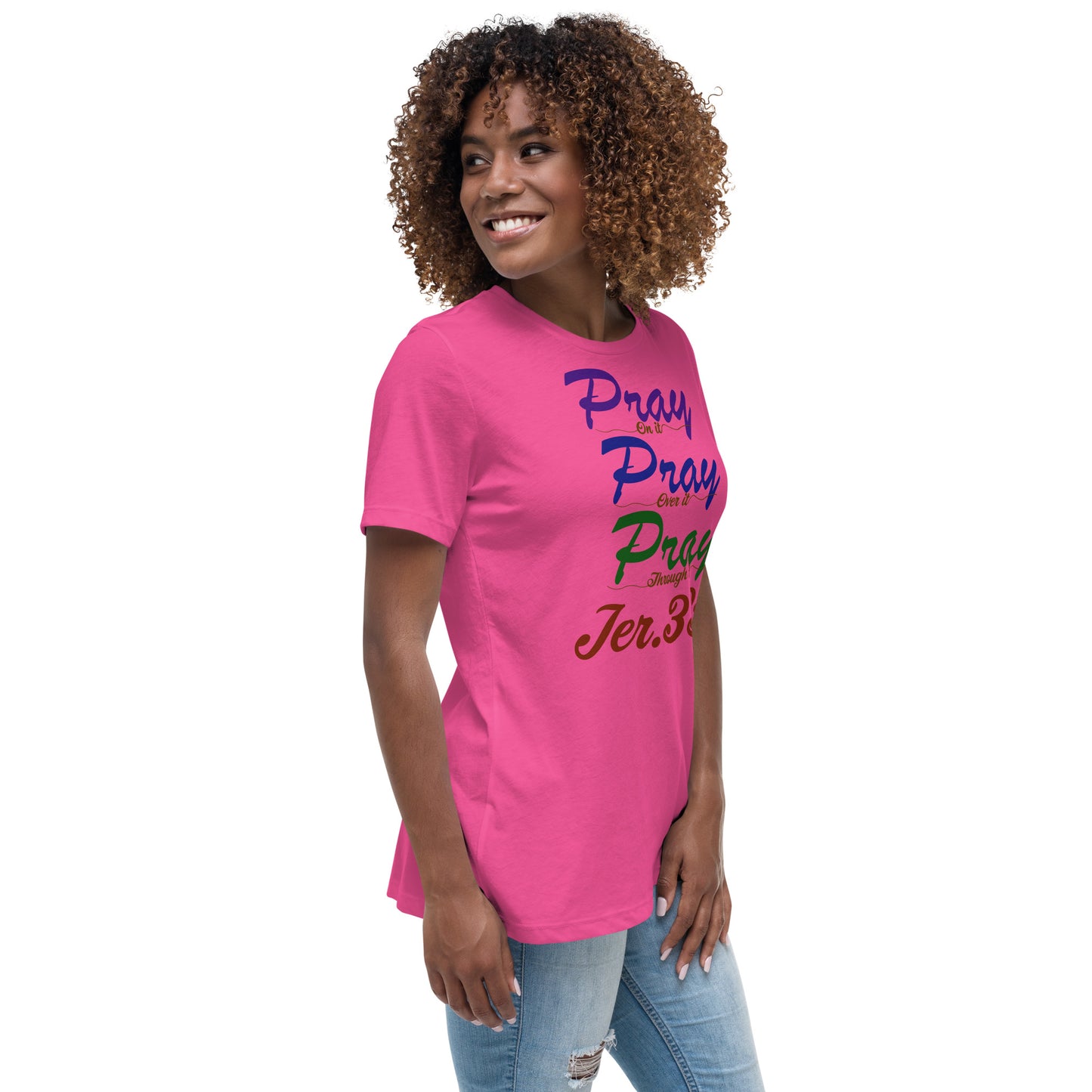 Women's Relaxed "Prayer - Jer 33:3 (KJV)" T-Shirt