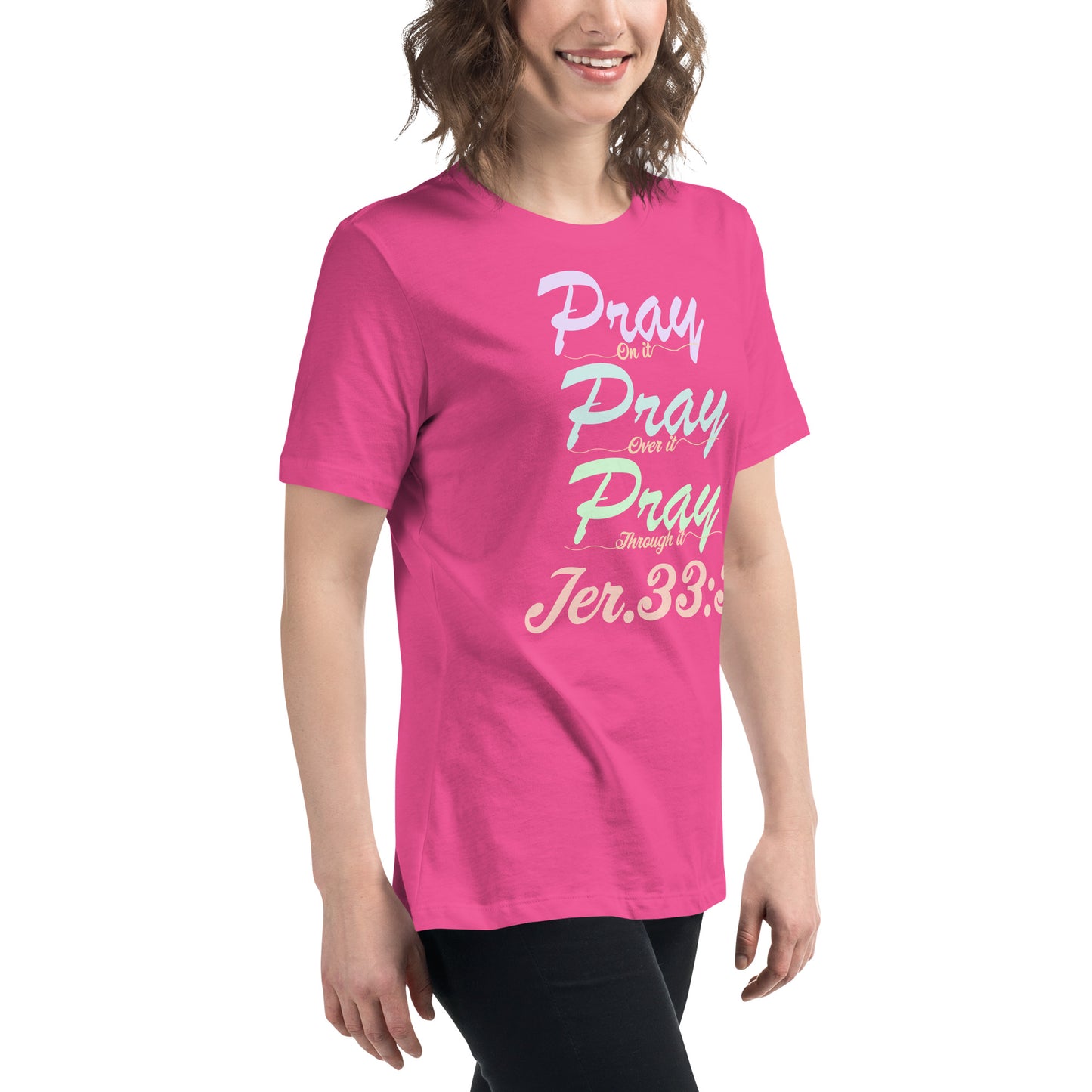 Women's Relaxed "Prayer - Jer 33:3 (KJV)" T-Shirt