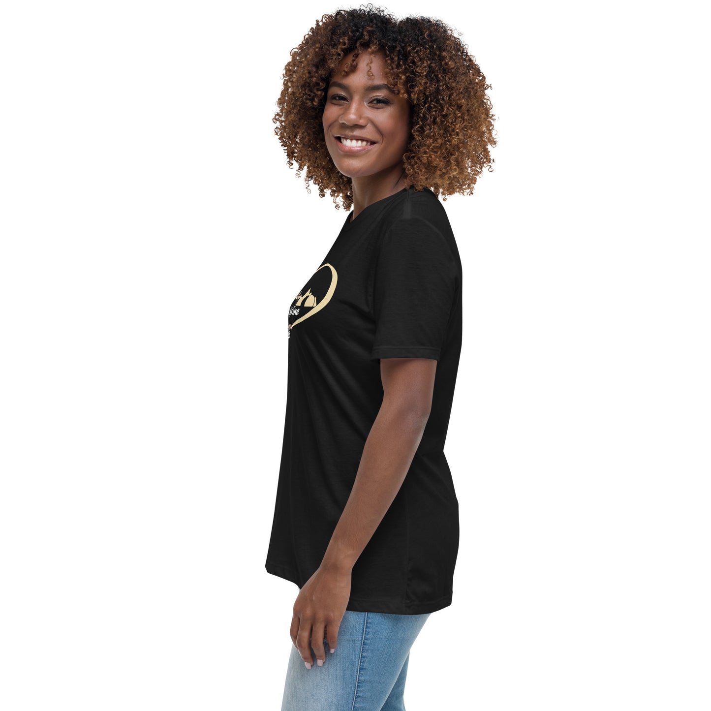 "Jesus in my Life Line, with leopard print" - Women's Relaxed T-Shirt