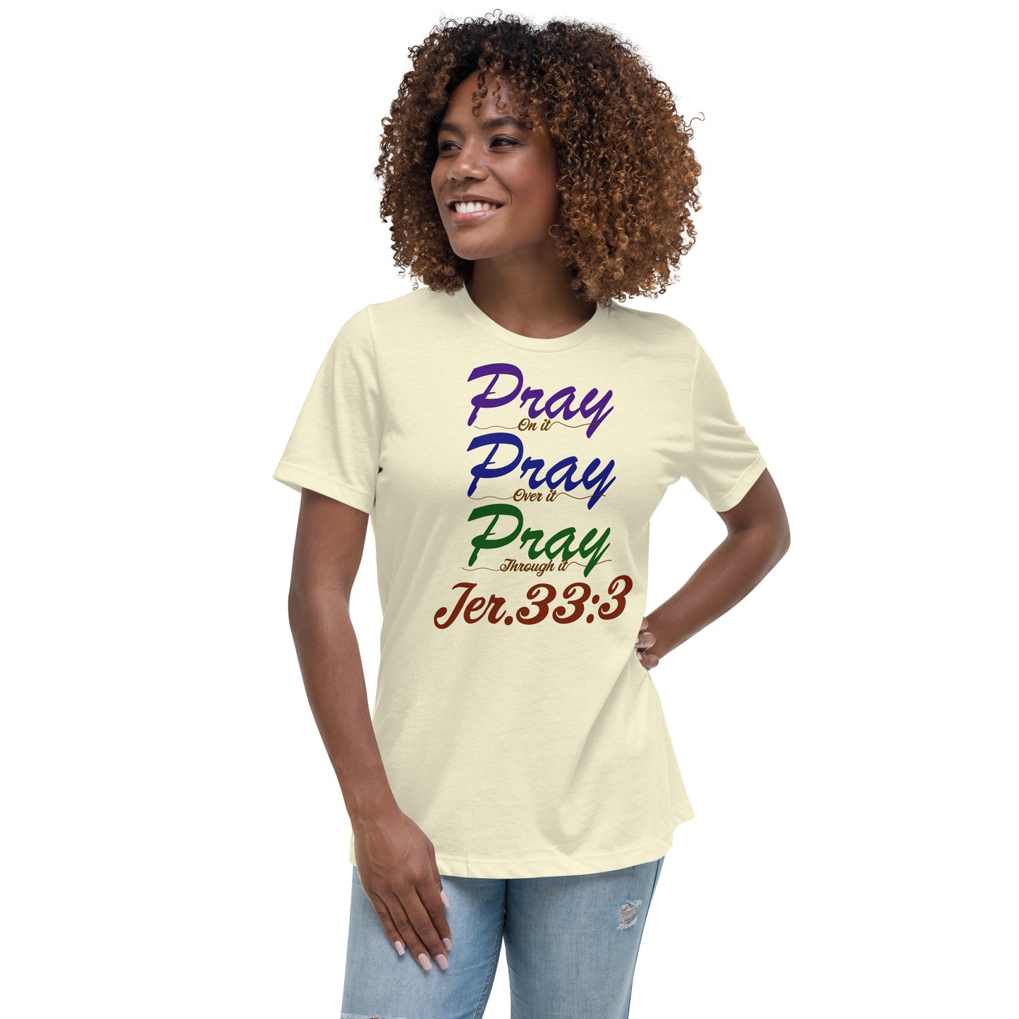 Women's Relaxed "Prayer - Jer 33:3 (KJV)" T-Shirt