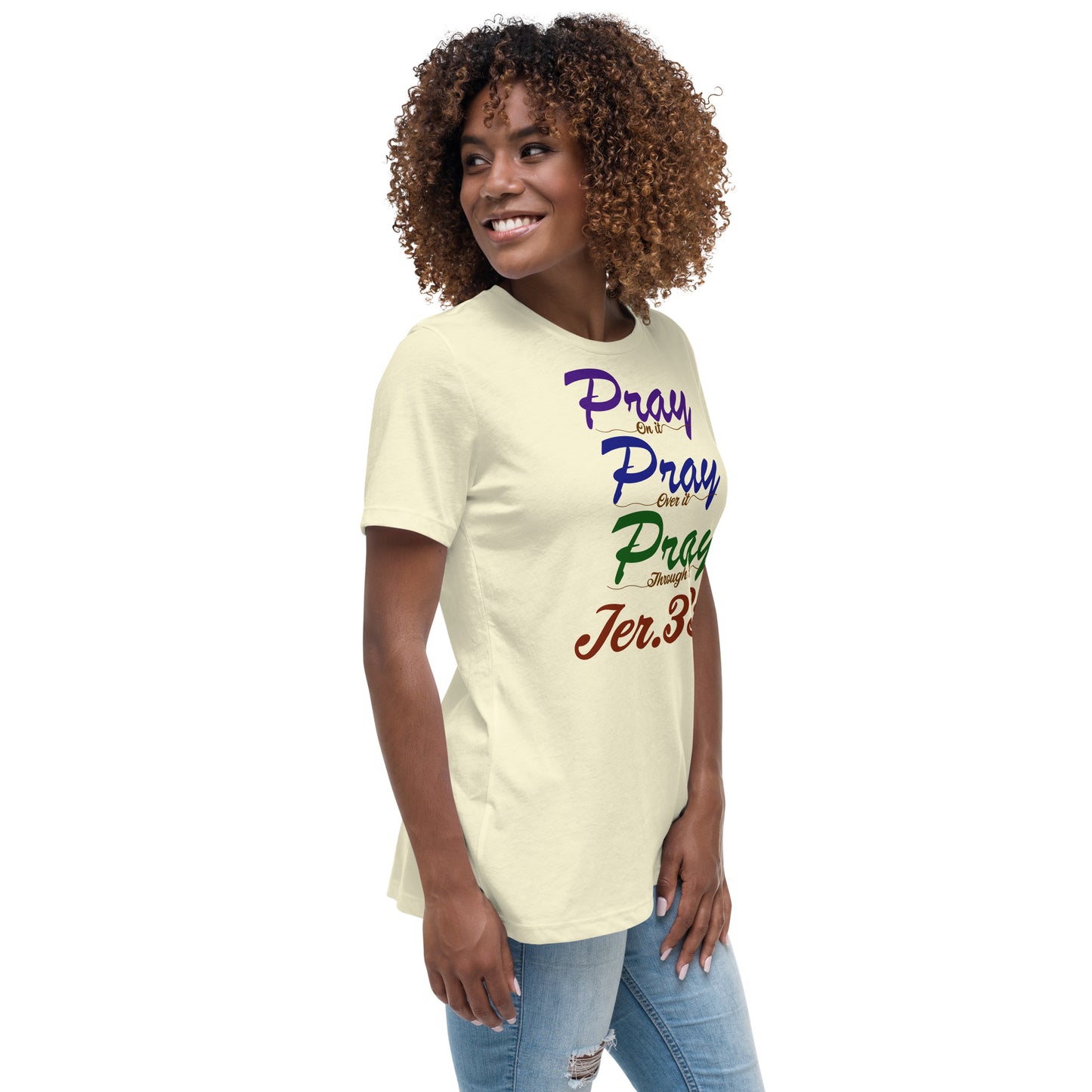 Women's Relaxed "Prayer - Jer 33:3 (KJV)" T-Shirt