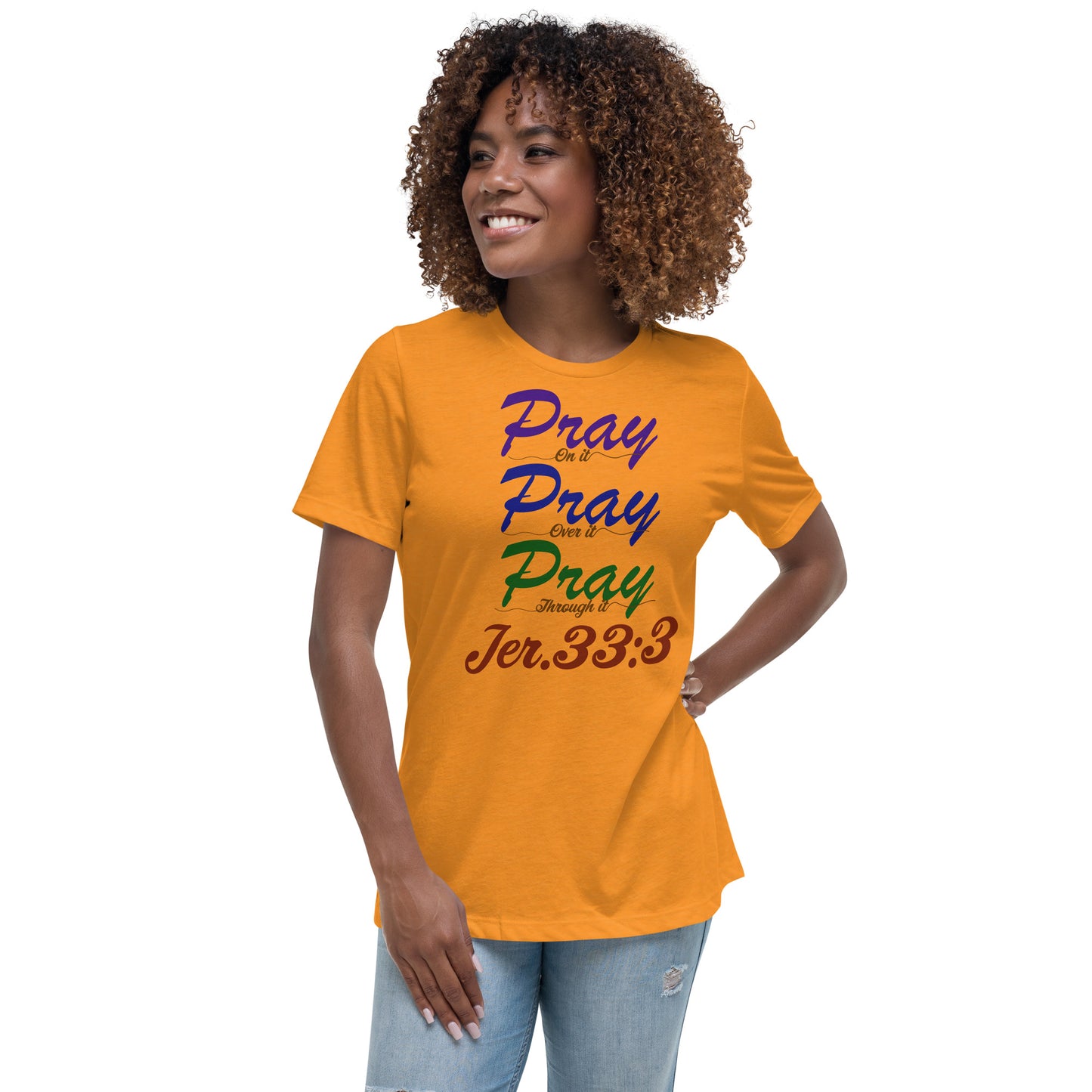 Women's Relaxed "Prayer - Jer 33:3 (KJV)" T-Shirt