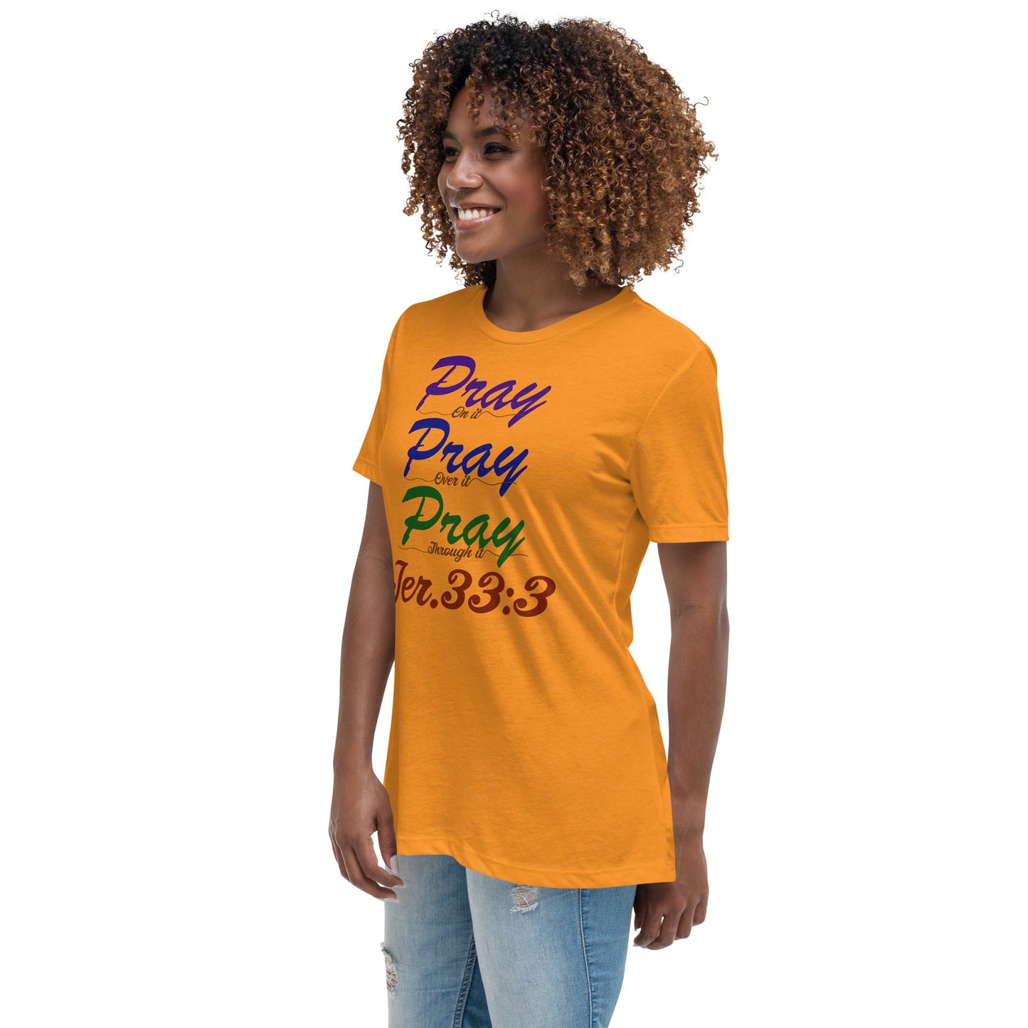 Women's Relaxed "Prayer - Jer 33:3 (KJV)" T-Shirt