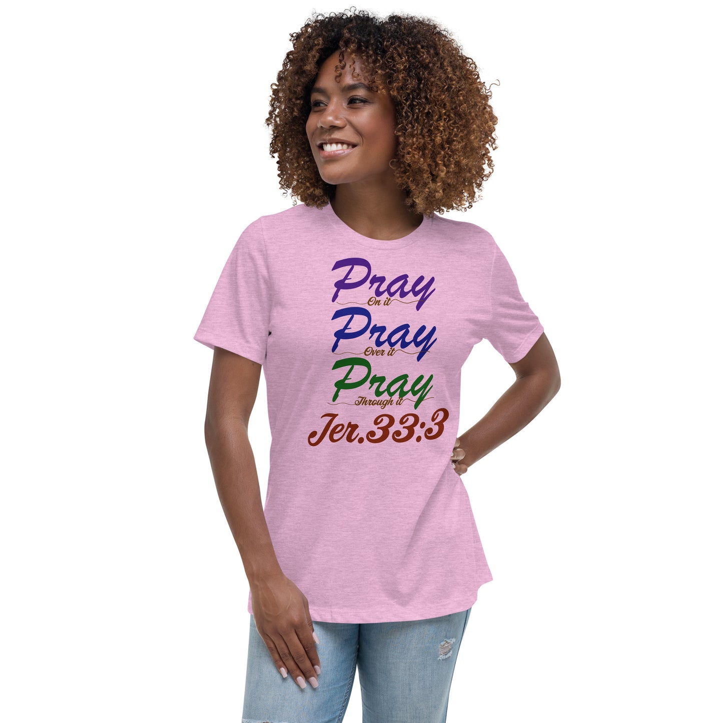 Women's Relaxed "Prayer - Jer 33:3 (KJV)" T-Shirt