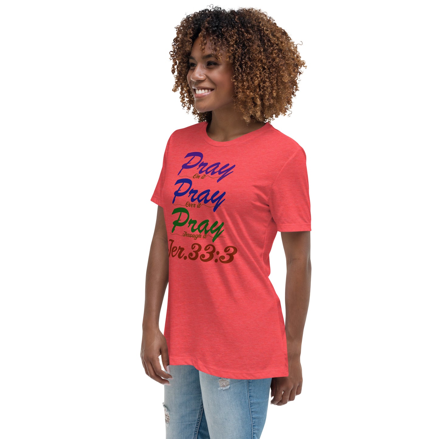 Women's Relaxed "Prayer - Jer 33:3 (KJV)" T-Shirt