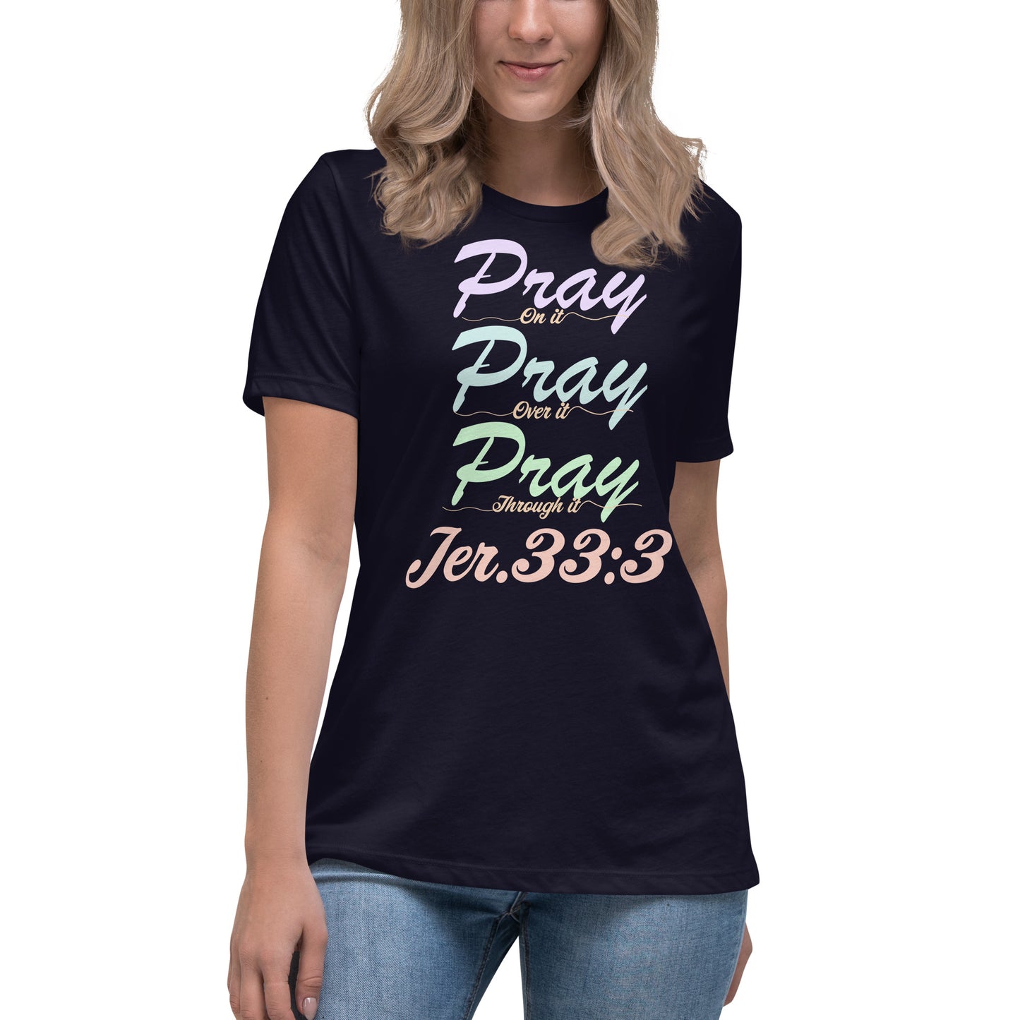 Women's Relaxed "Prayer - Jer 33:3 (KJV)" T-Shirt