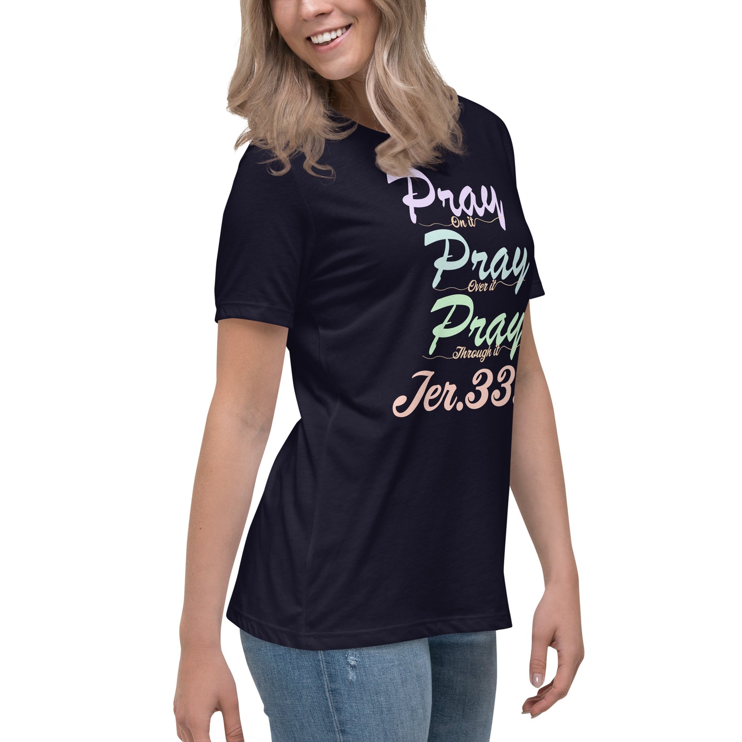 Women's Relaxed "Prayer - Jer 33:3 (KJV)" T-Shirt