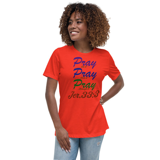 Women's Relaxed "Prayer - Jer 33:3 (KJV)" T-Shirt