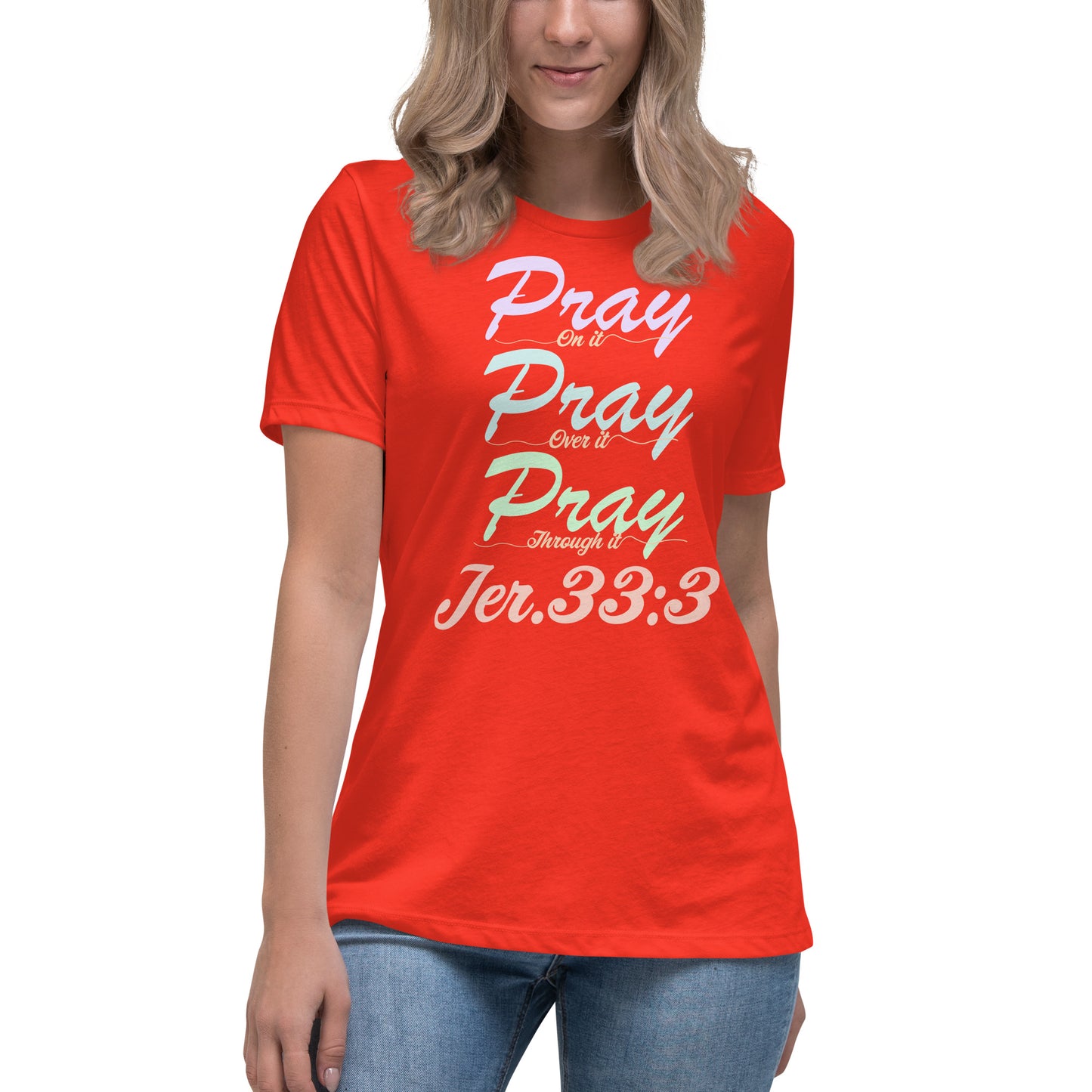 Women's Relaxed "Prayer - Jer 33:3 (KJV)" T-Shirt