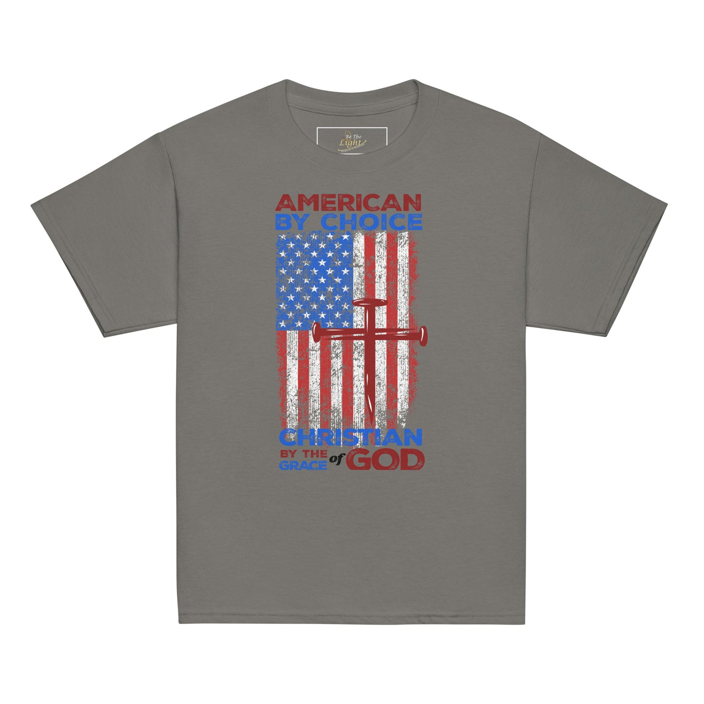 “American by Birth, Christian by the Grace of God” boy's classic tee