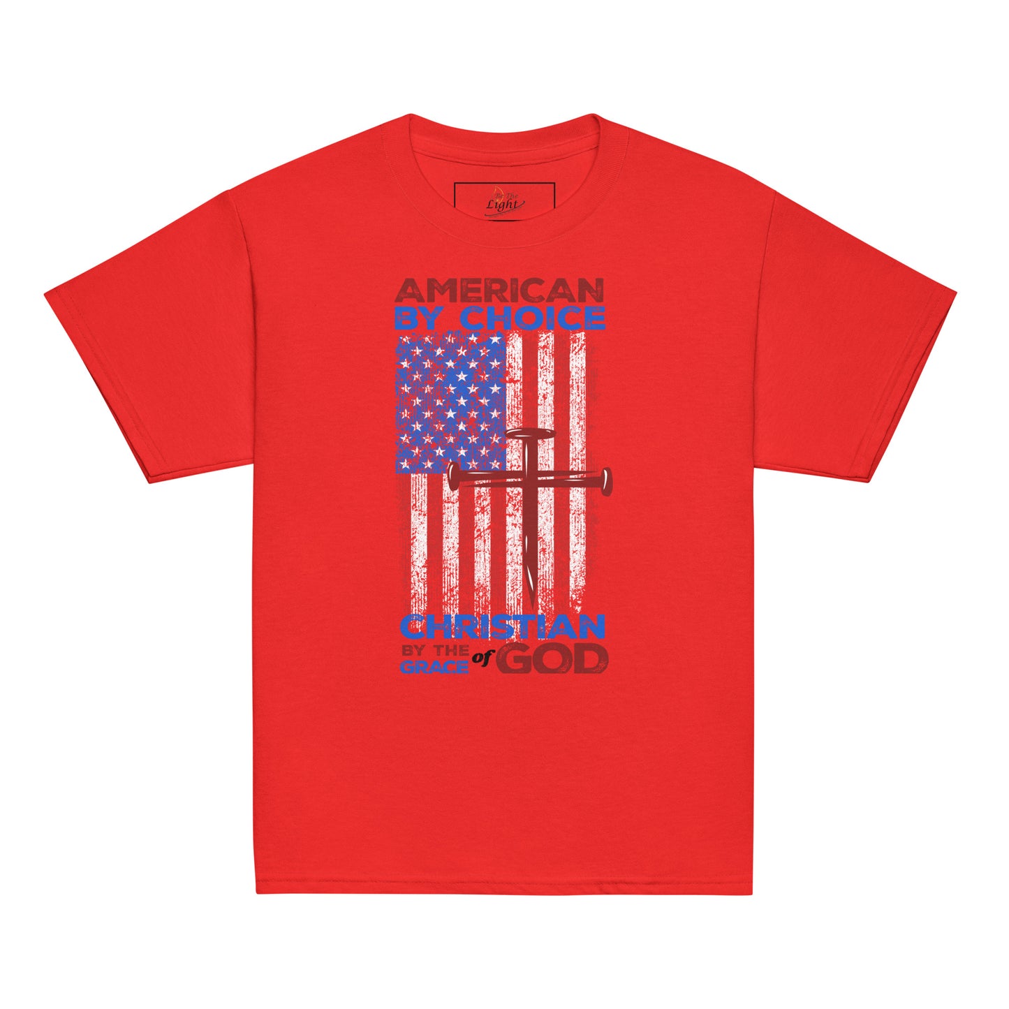 “American by Birth, Christian by the Grace of God” boy's classic tee